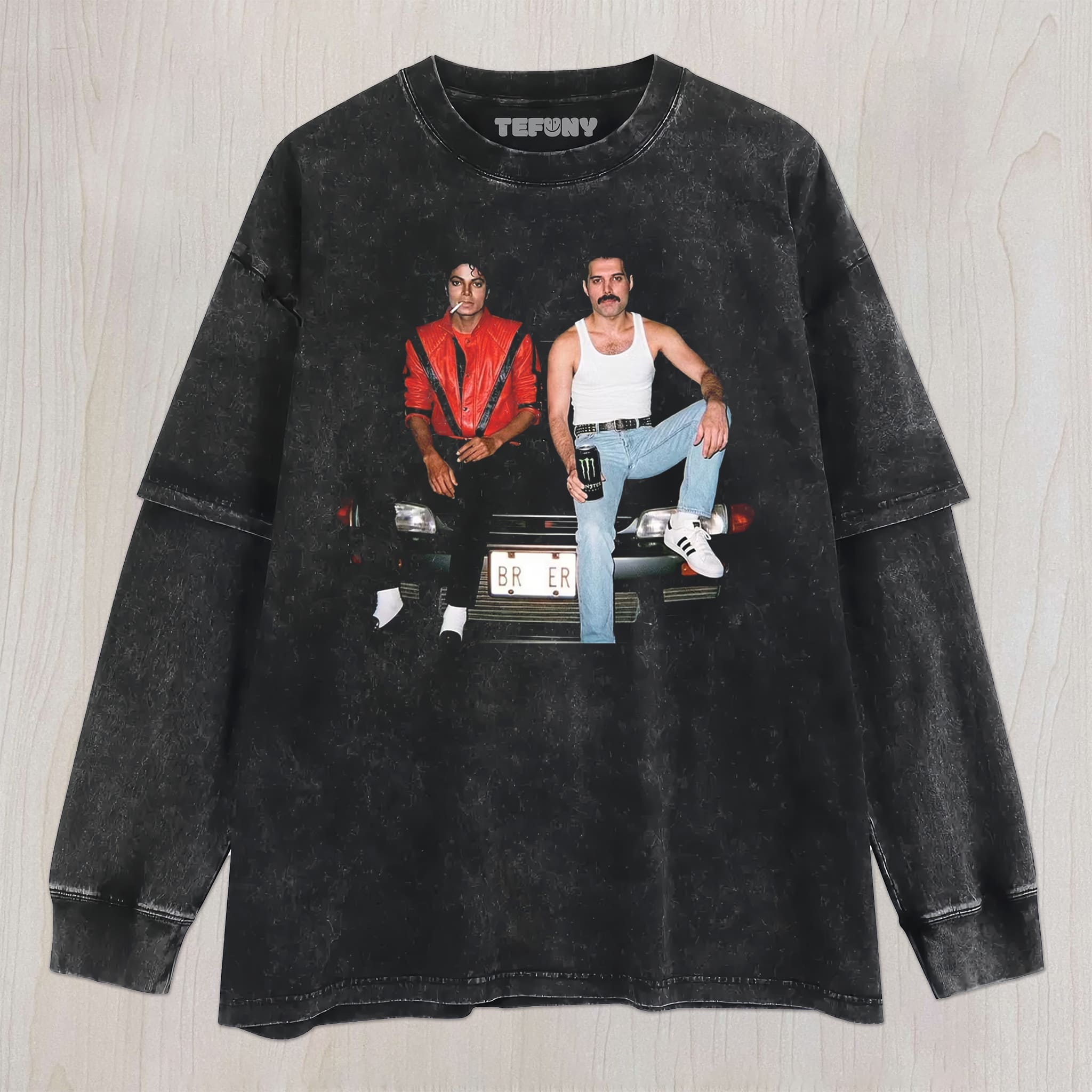 MICHAEL JACKSON & FREDDIE MERCURY UNISEX TEE, TANK TOP, LAYERED LS, SWEATSHIRT & HOODIE