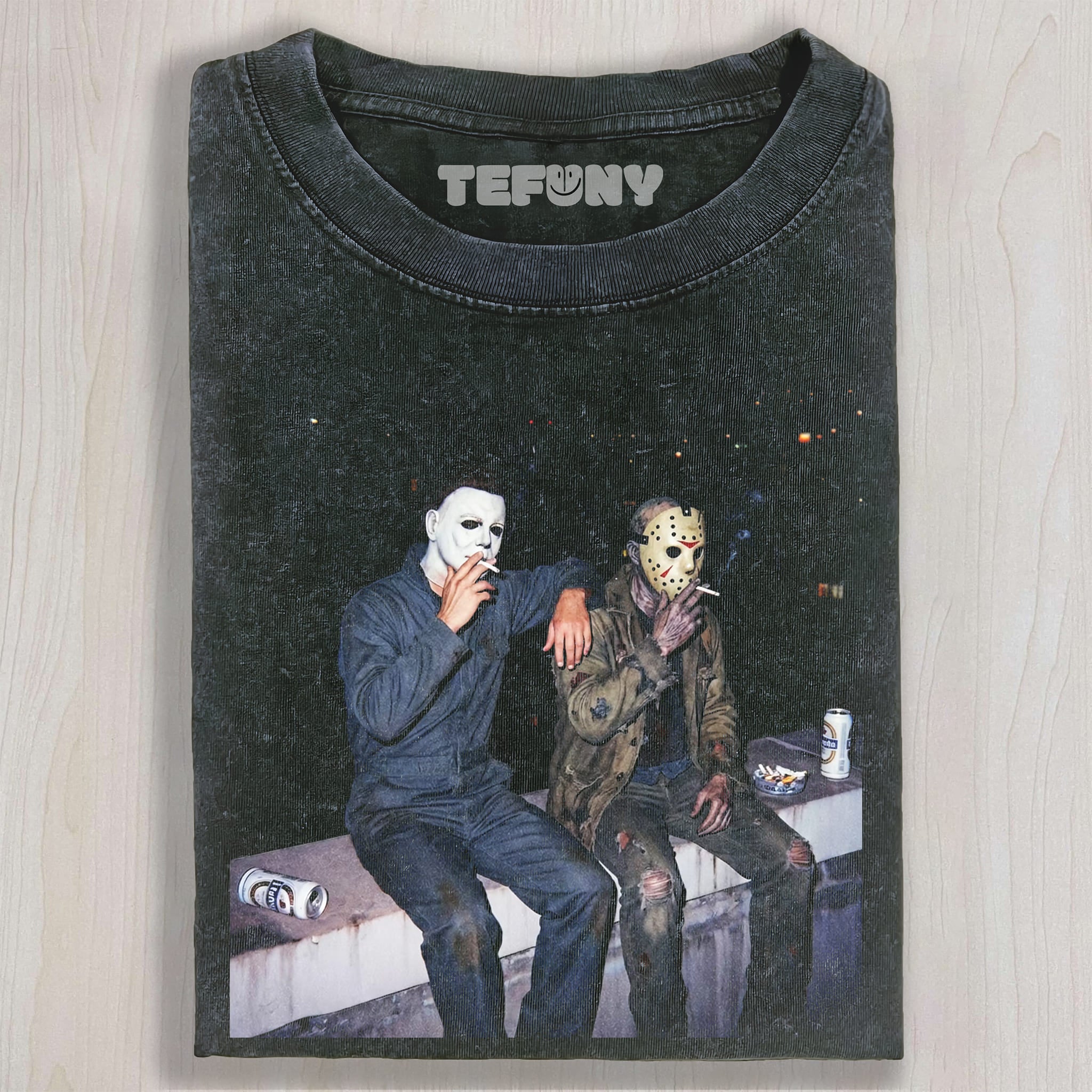 MICHAEL MYERS & JASON VOORHEES VINTAGE TEE UNISEX TEE, TANK TOP, LAYERED LS, SWEATSHIRT & HOODIE