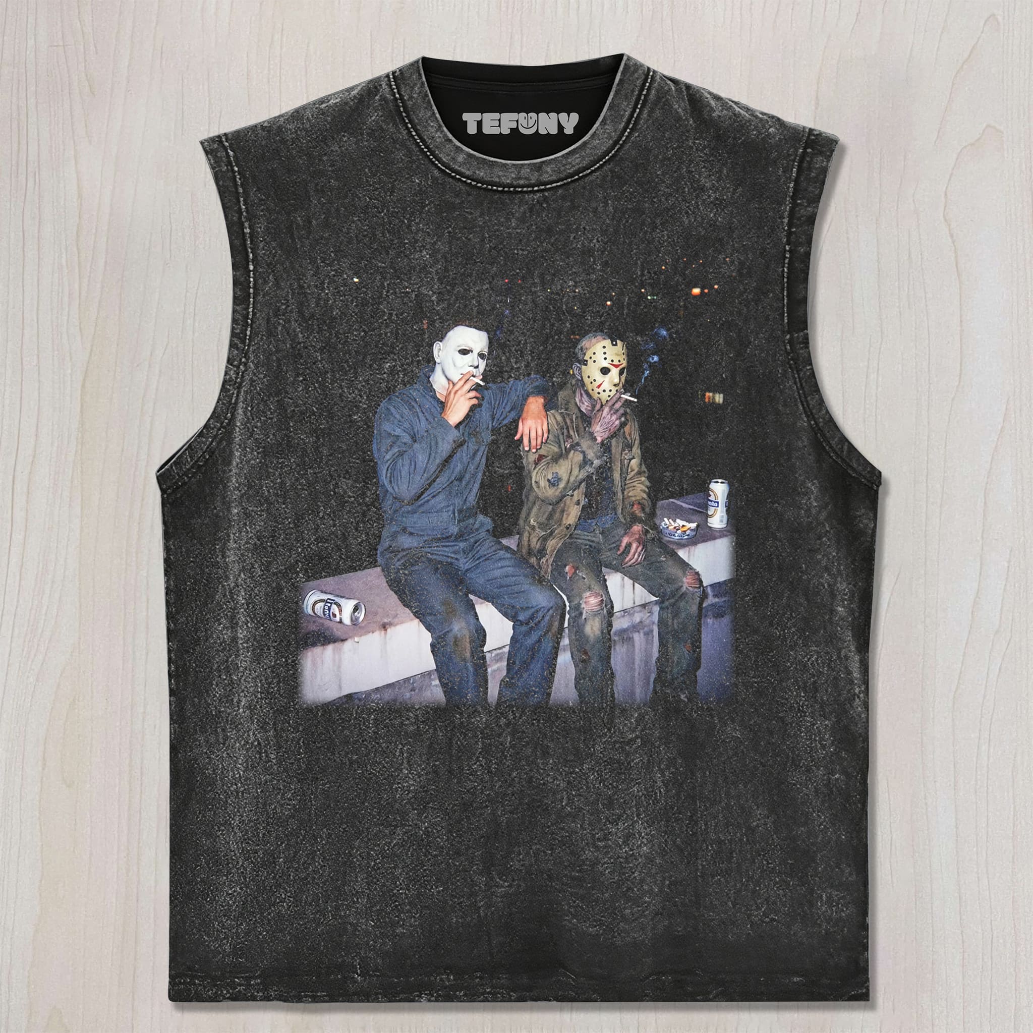 MICHAEL MYERS & JASON VOORHEES VINTAGE TEE UNISEX TEE, TANK TOP, LAYERED LS, SWEATSHIRT & HOODIE