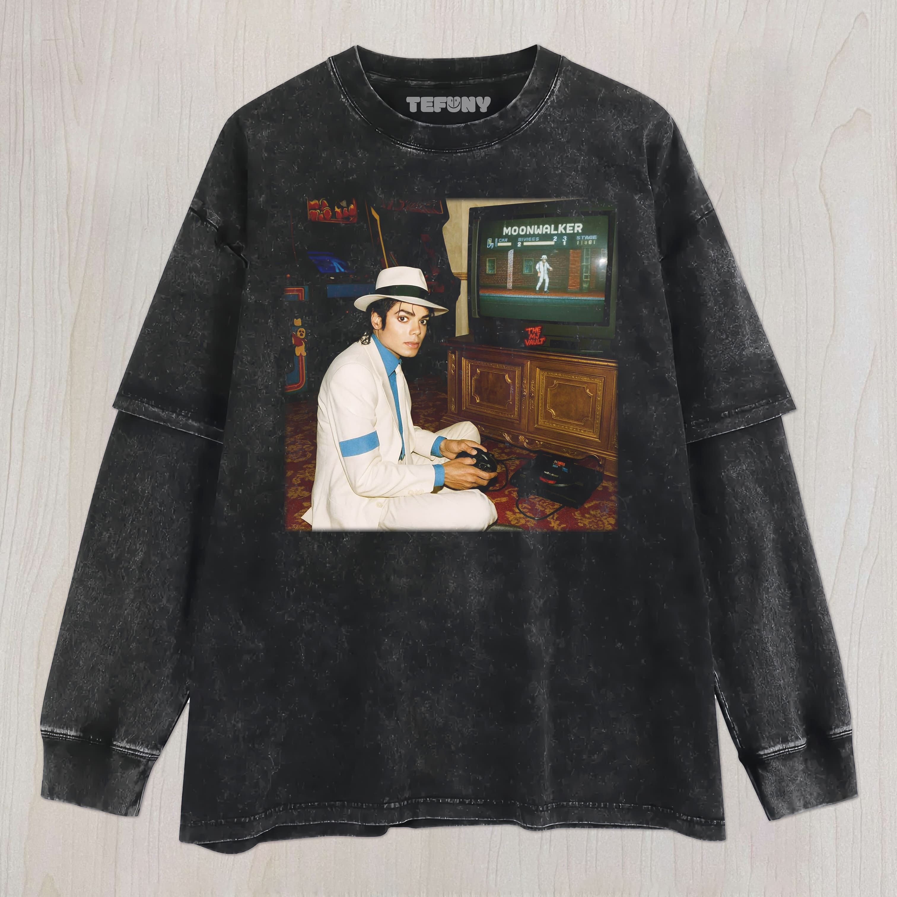 MICHAEL JACKSON RETRO GAMES UNISEX TEE, TANK TOP, LAYERED LS, SWEATSHIRT & HOODIE