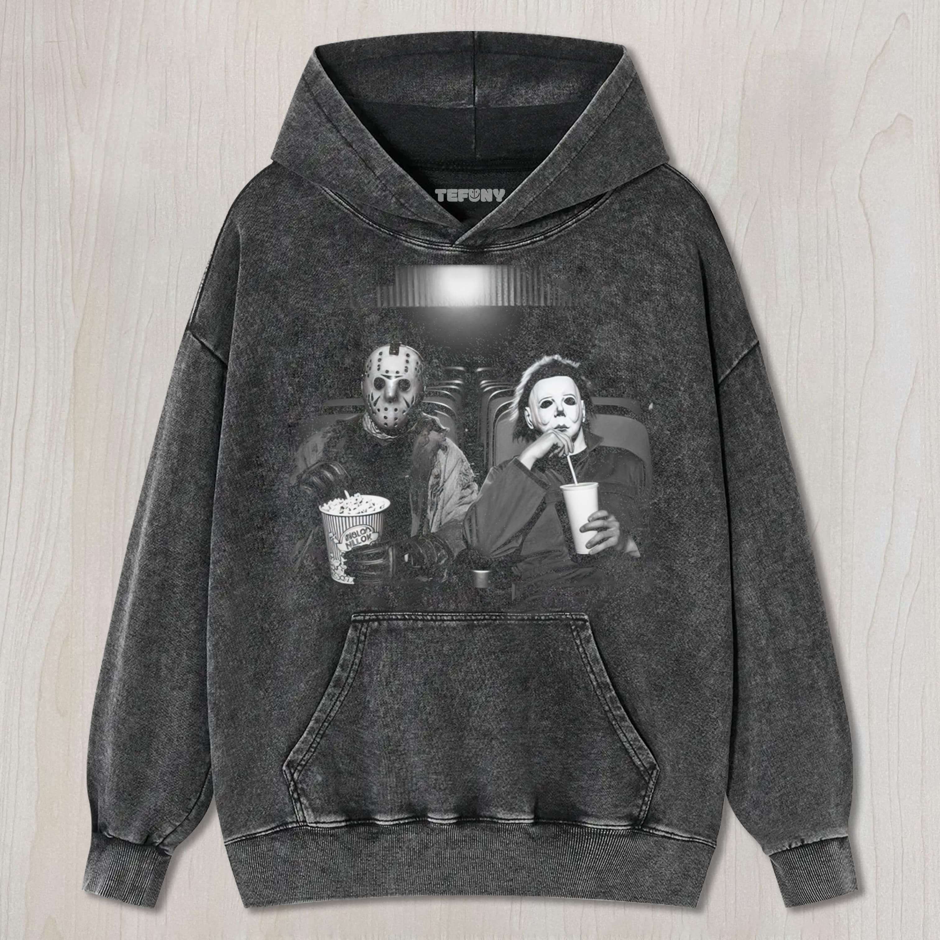 MICHAEL MYERS AND JASON V1 UNISEX TEE, TANK TOP, LAYERED LS, SWEATSHIRT & HOODIE