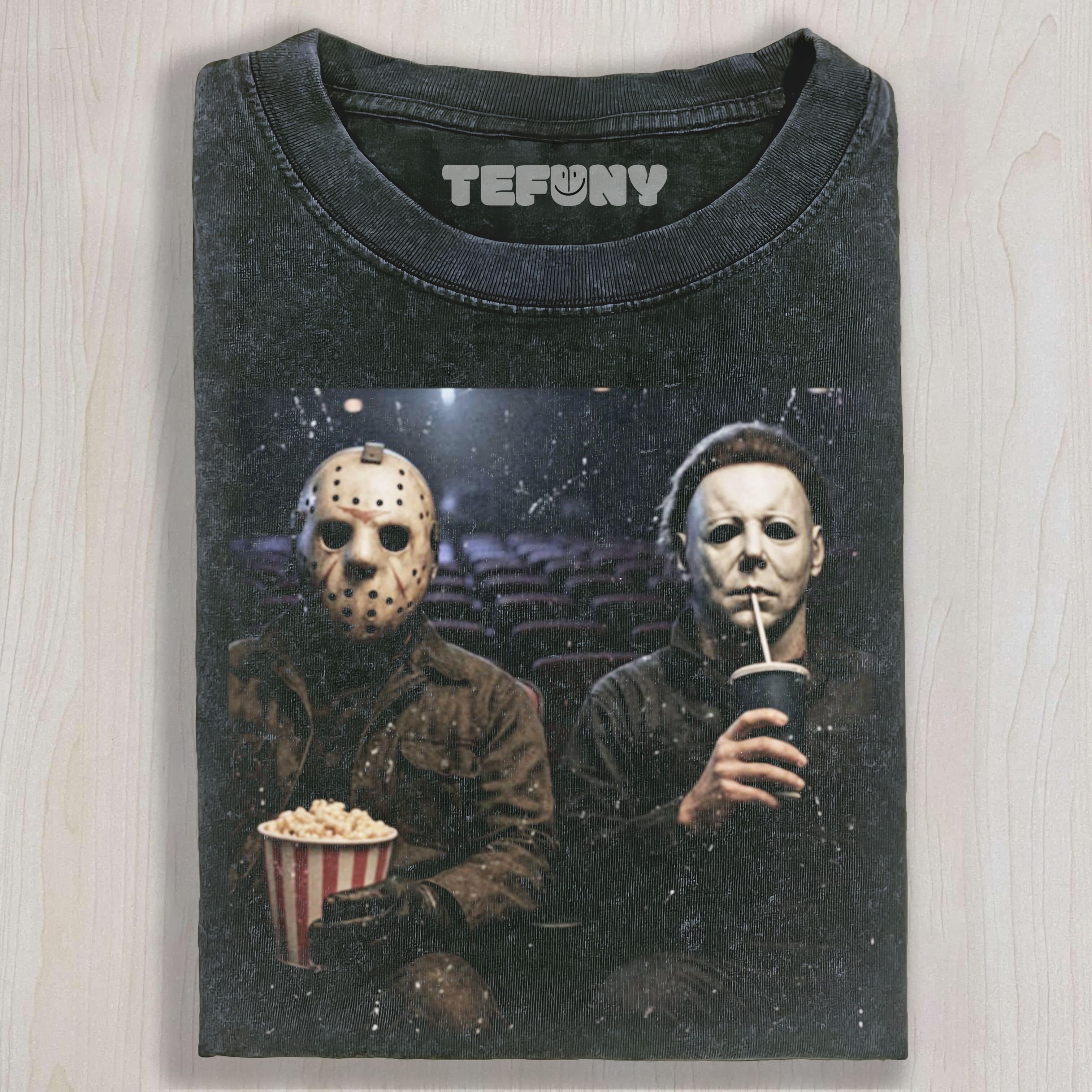 MICHAEL MYERS AND JASON V3 UNISEX TEE, TANK TOP, LAYERED LS, SWEATSHIRT & HOODIE