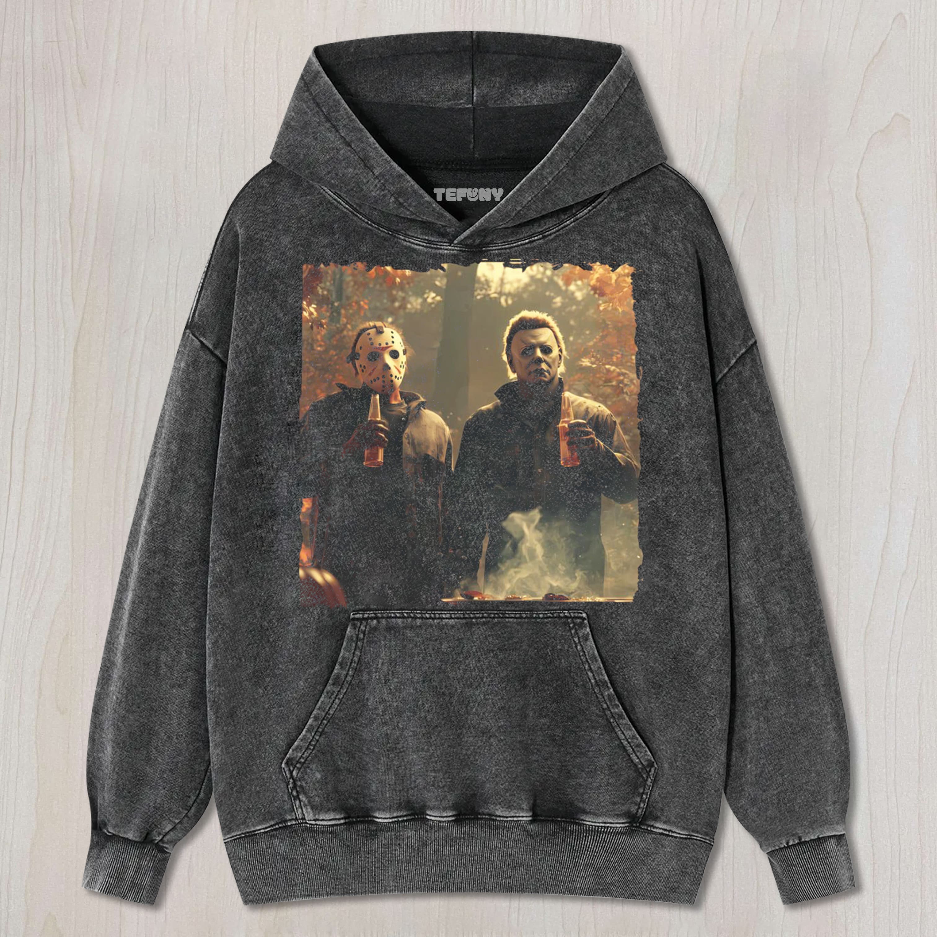 MICHAEL MYERS AND JASON V5 UNISEX TEE, TANK TOP, LAYERED LS, SWEATSHIRT & HOODIE