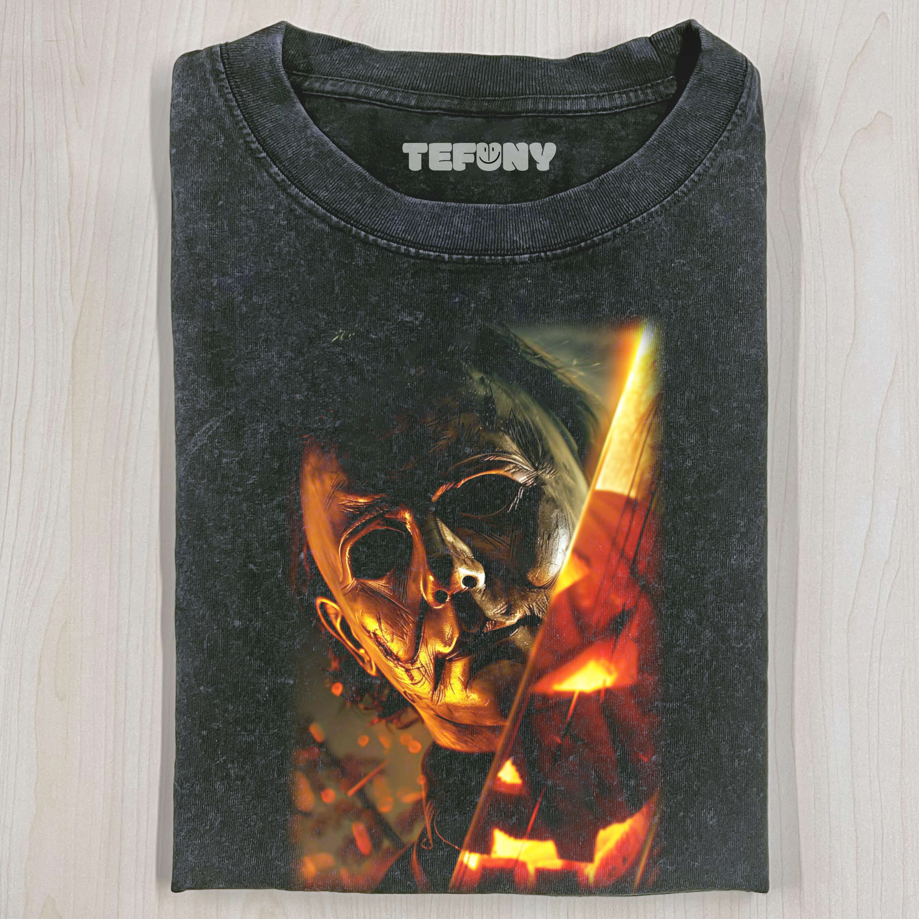 MICHAEL MYERS IN FIRE T-SHIRT