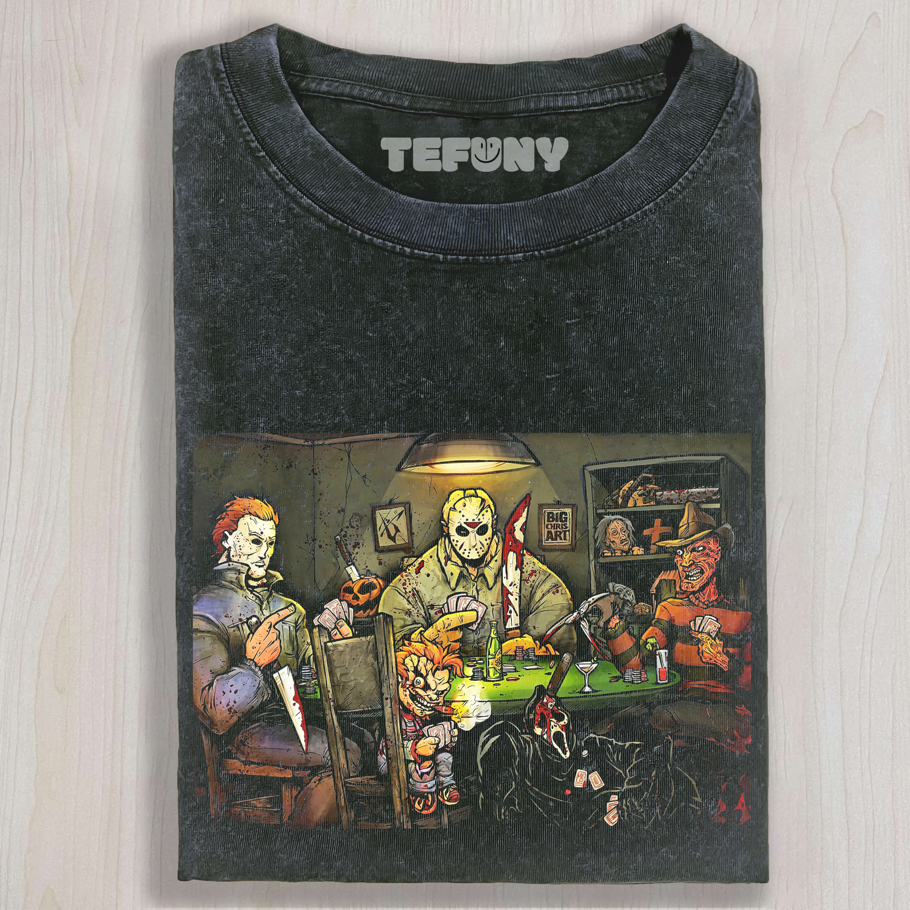  MICHAEL MYERS & JASON VOORHEES & CHUCKY & FREDDY KRUEGER & GHOSTFACE T-SHIRT