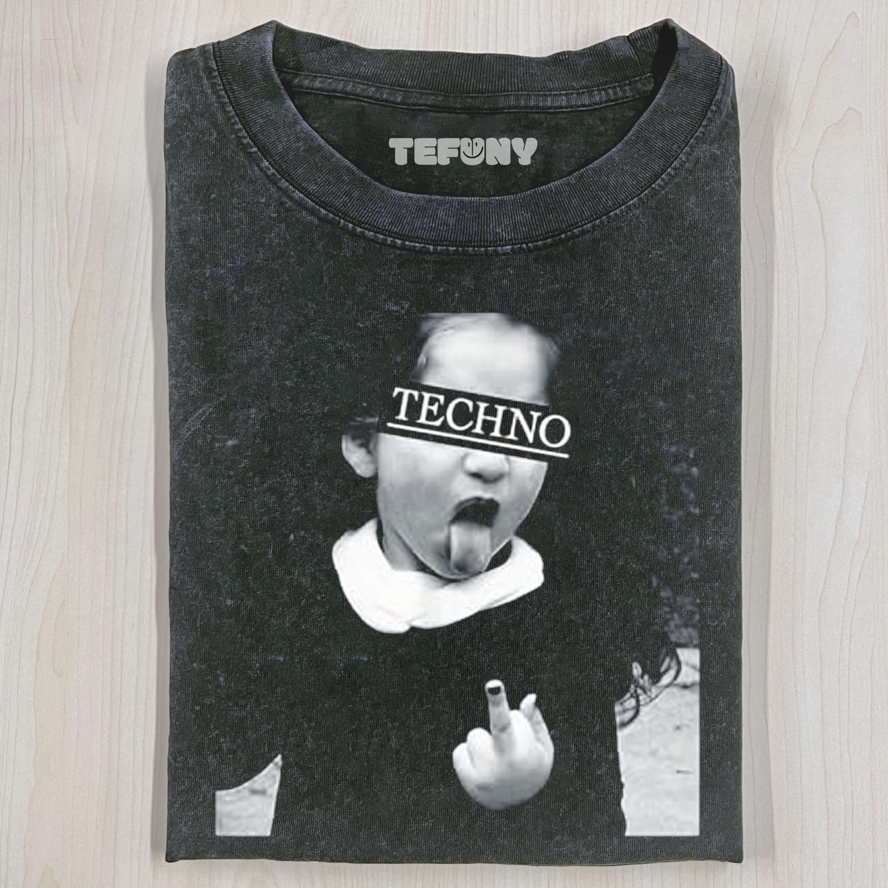 MIDDLE FINGER RAVER RAVE FUN T-SHIRT