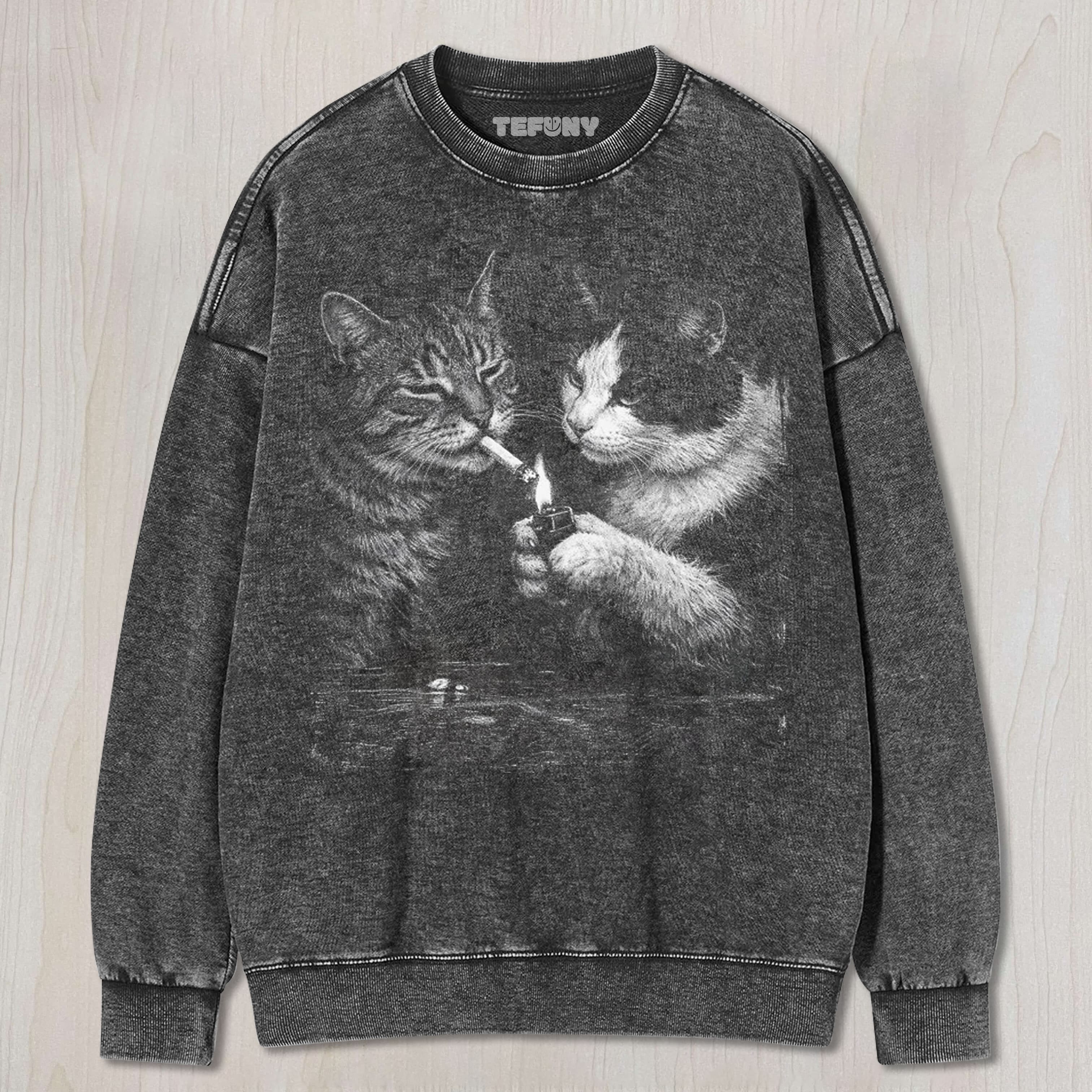 MIDNIGHT ALLEY CATS UNISEX TEE, TANK TOP, LAYERED LS, SWEATSHIRT & HOODIE