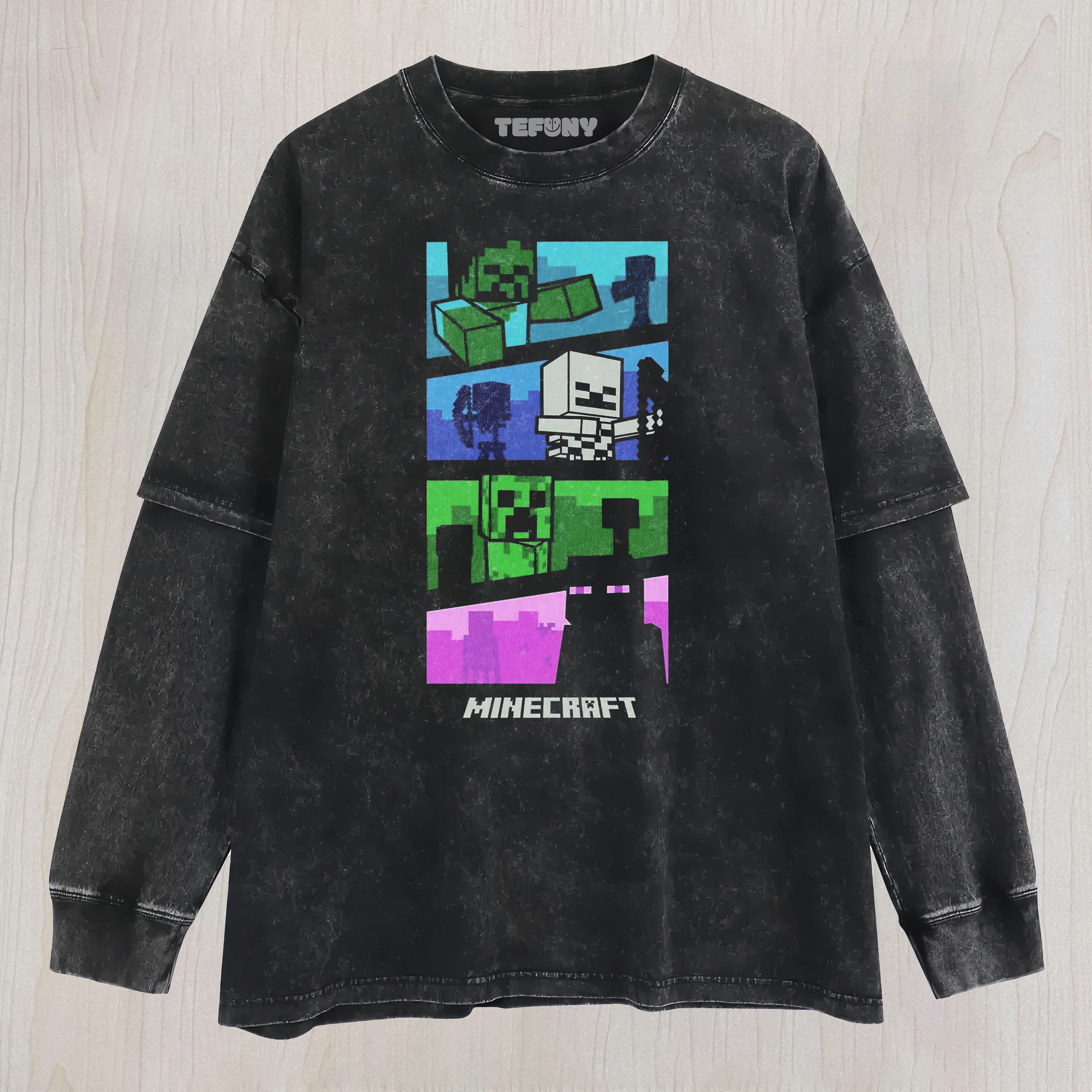 MINECRAFT V4 UNISEX TEE, TANK TOP, LAYERED LS, SWEATSHIRT & HOODIE