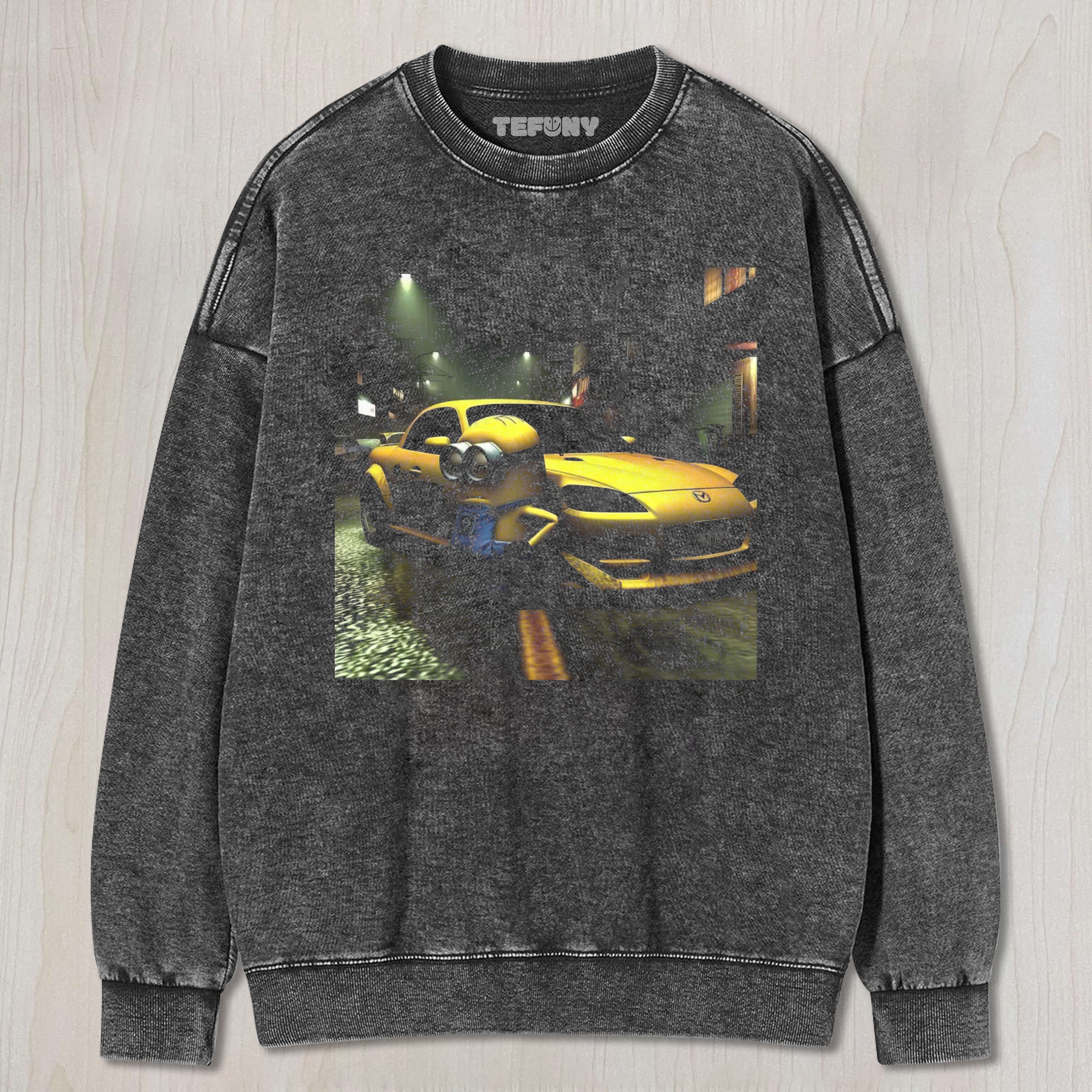 MINION RACING CAR VINTAGE UNISEX TEE, TANK TOP, LAYERED LS, SWEATSHIRT & HOODIE