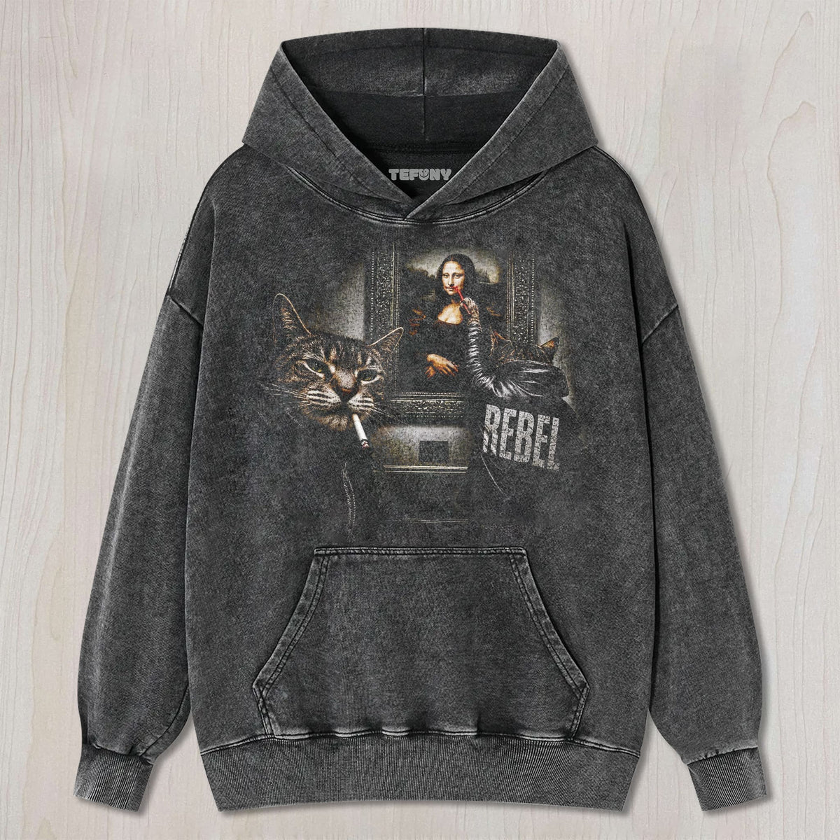MONA LISA CAT MISCHIEF UNISEX TEE, TANK TOP, LAYERED LS, SWEATSHIRT & HOODIE