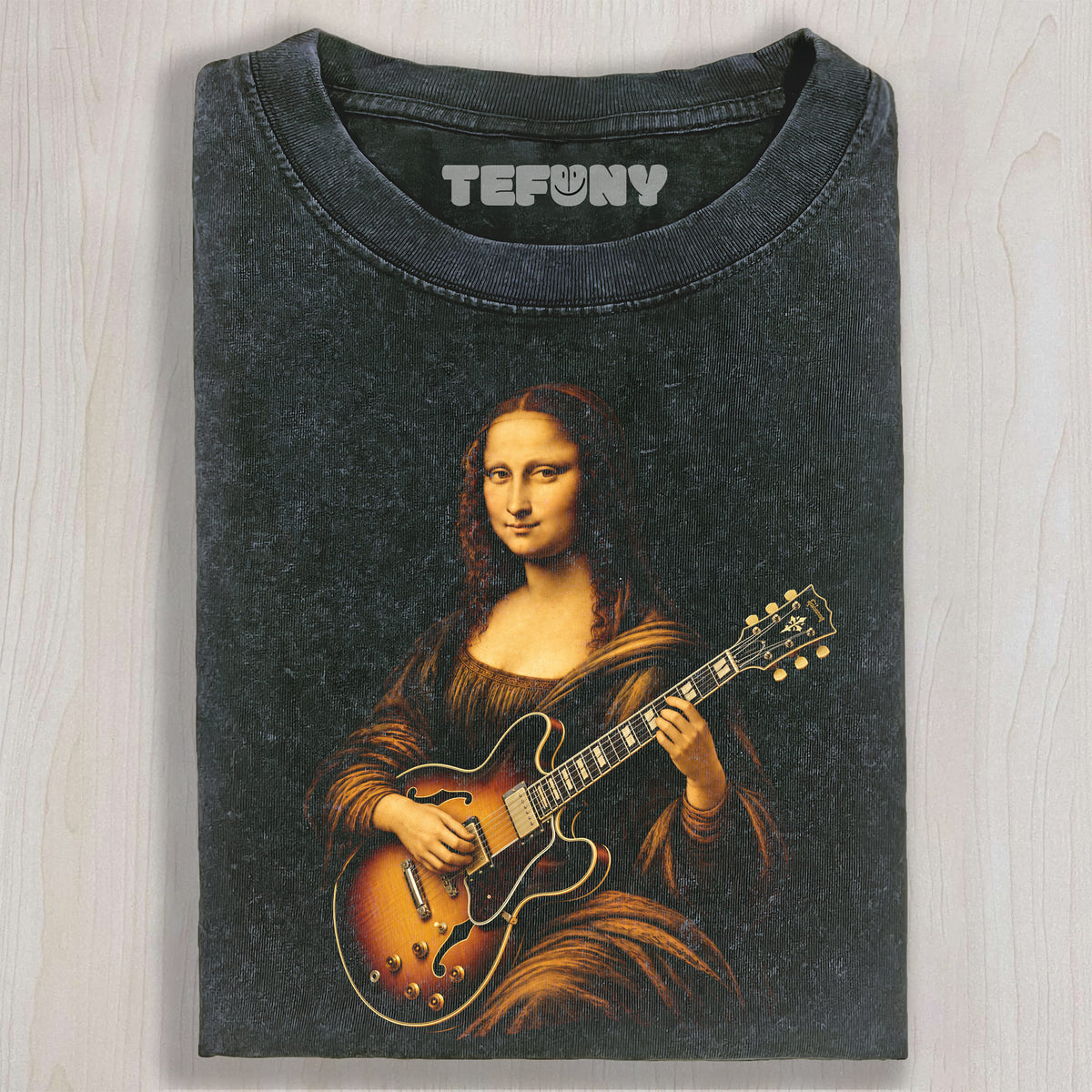 MONA LISA GUITAR UNISEX TEE, TANK TOP, LAYERED LS, SWEATSHIRT & HOODIE