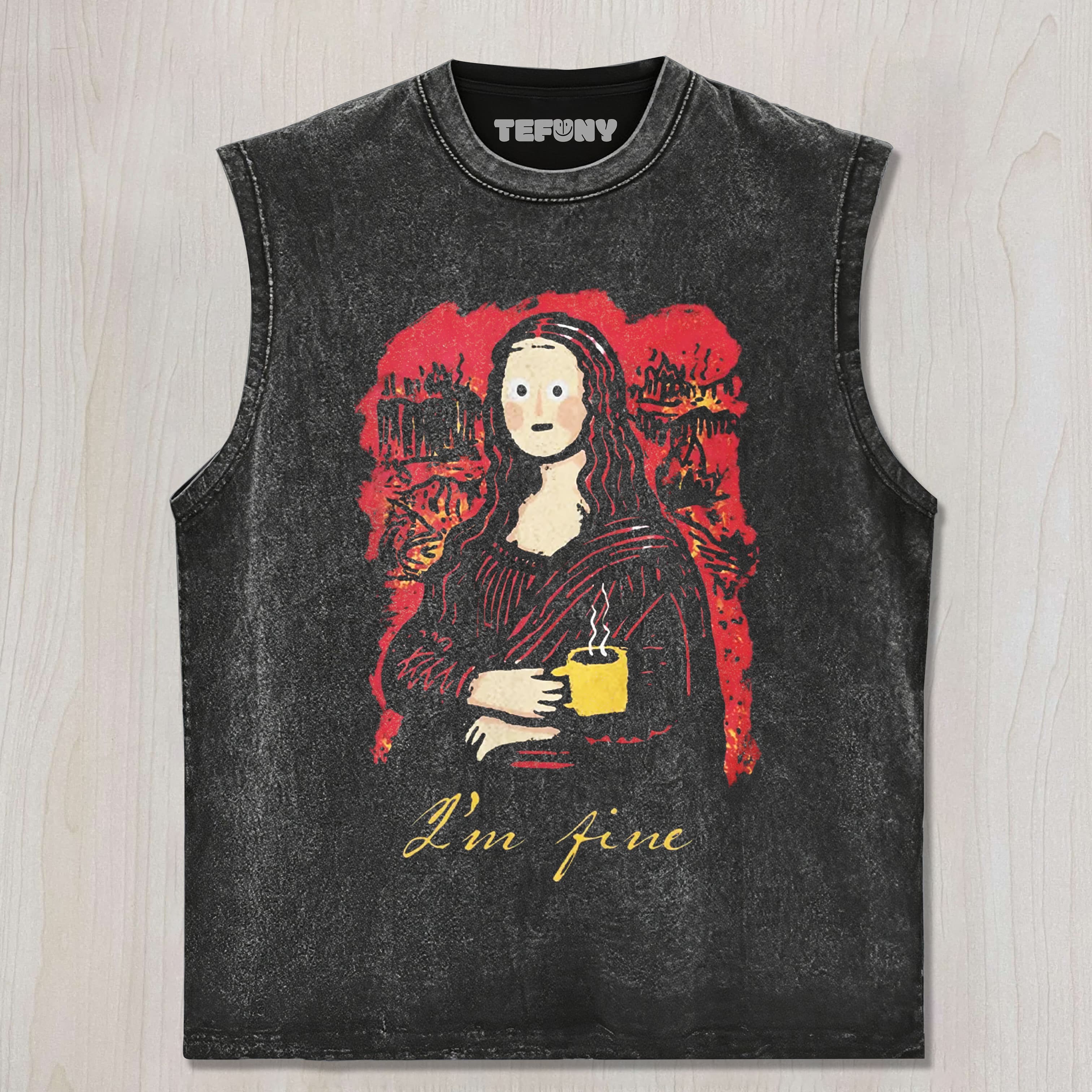 MONA LISA I AM FINE TANK TOP