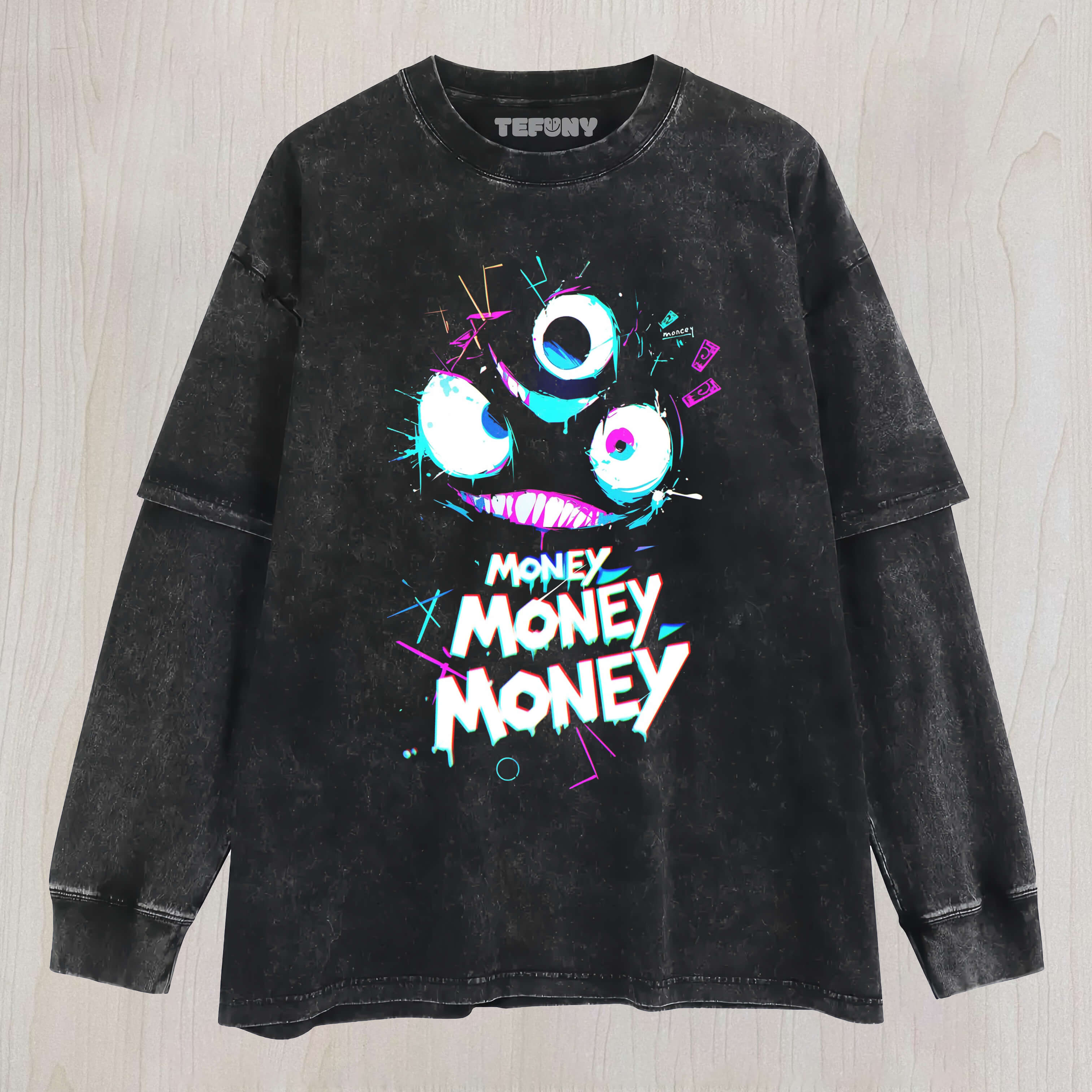 MONEY MONEY MONEY LAYERED LONG SLEEVE