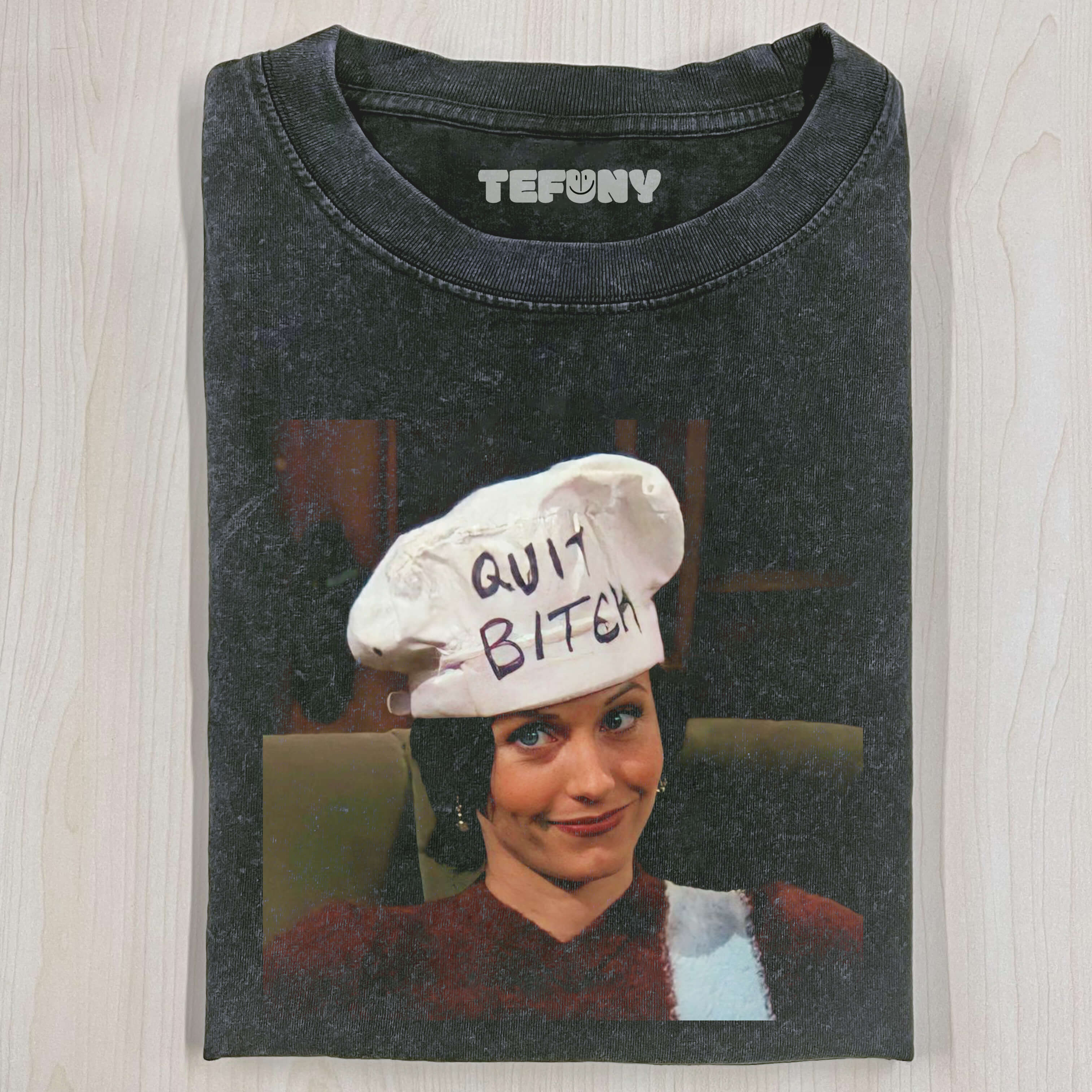 MONICA GELLER WEARING A HAT T-SHIRT