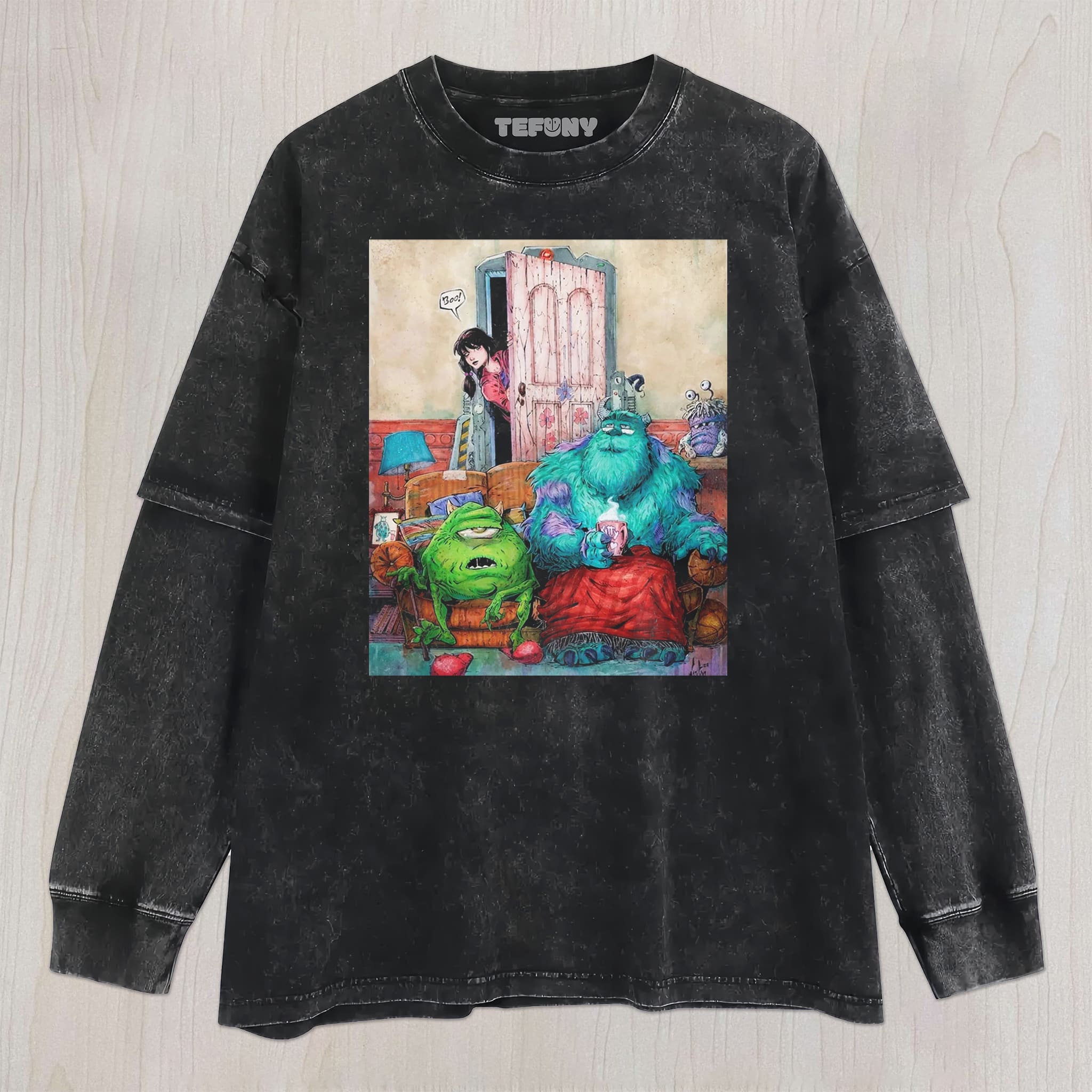 MONSTERS, INC. UNISEX TEE, TANK TOP, LAYERED LS, SWEATSHIRT & HOODIE