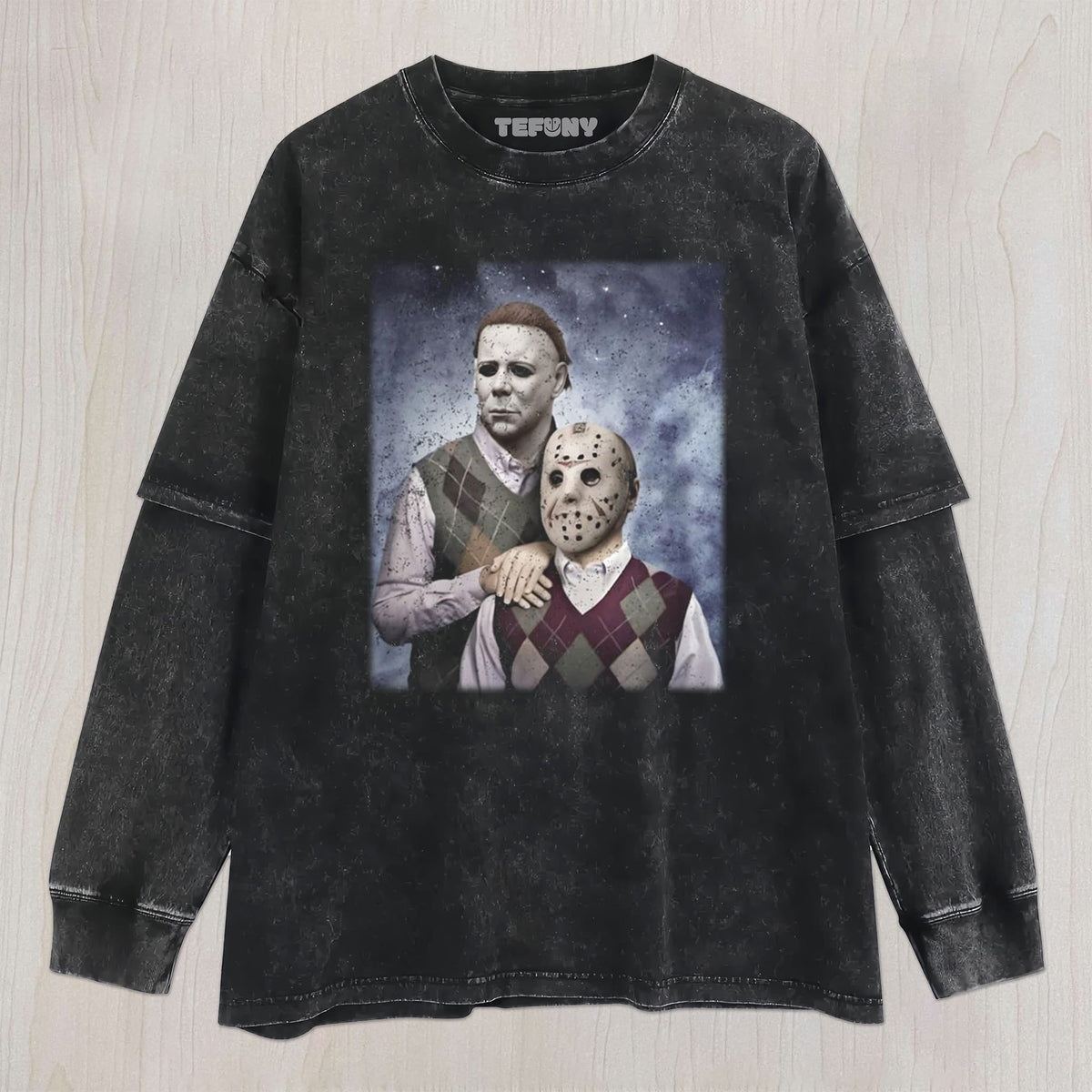 MYERS AND JASON BROTHERS MEME UNISEX TEE, TANK TOP, LAYERED LS, SWEATSHIRT & HOODIE