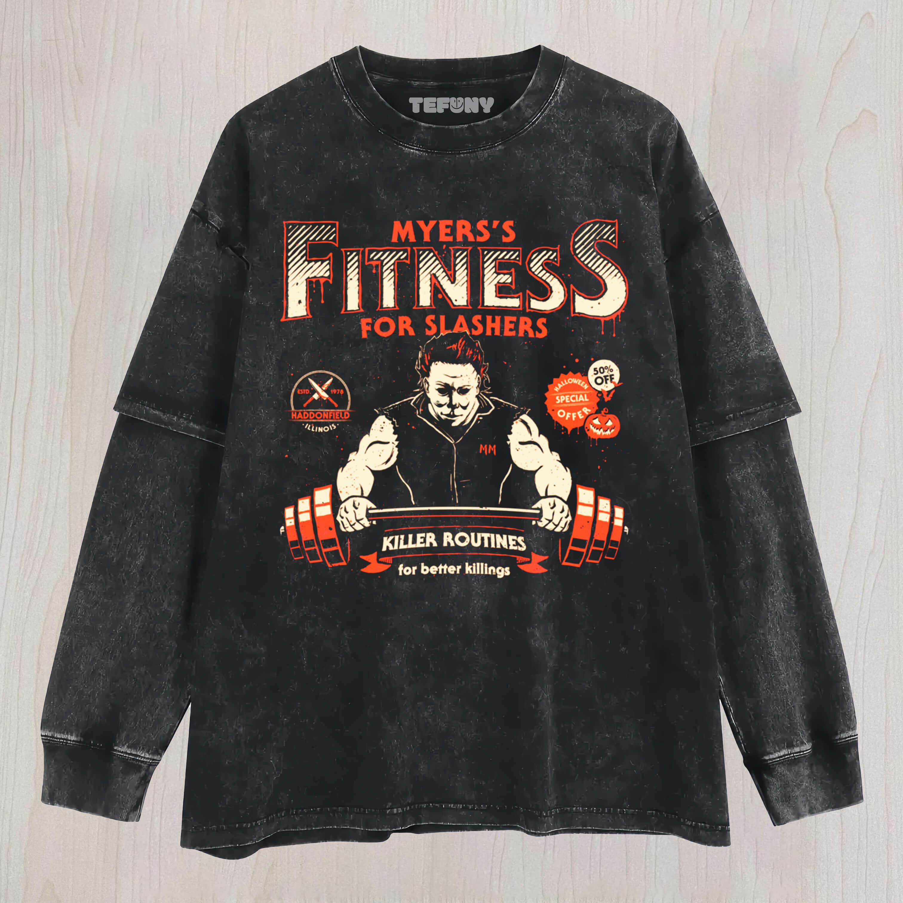 MYERS'S FITNESS LAYERED LONG SLEEVE