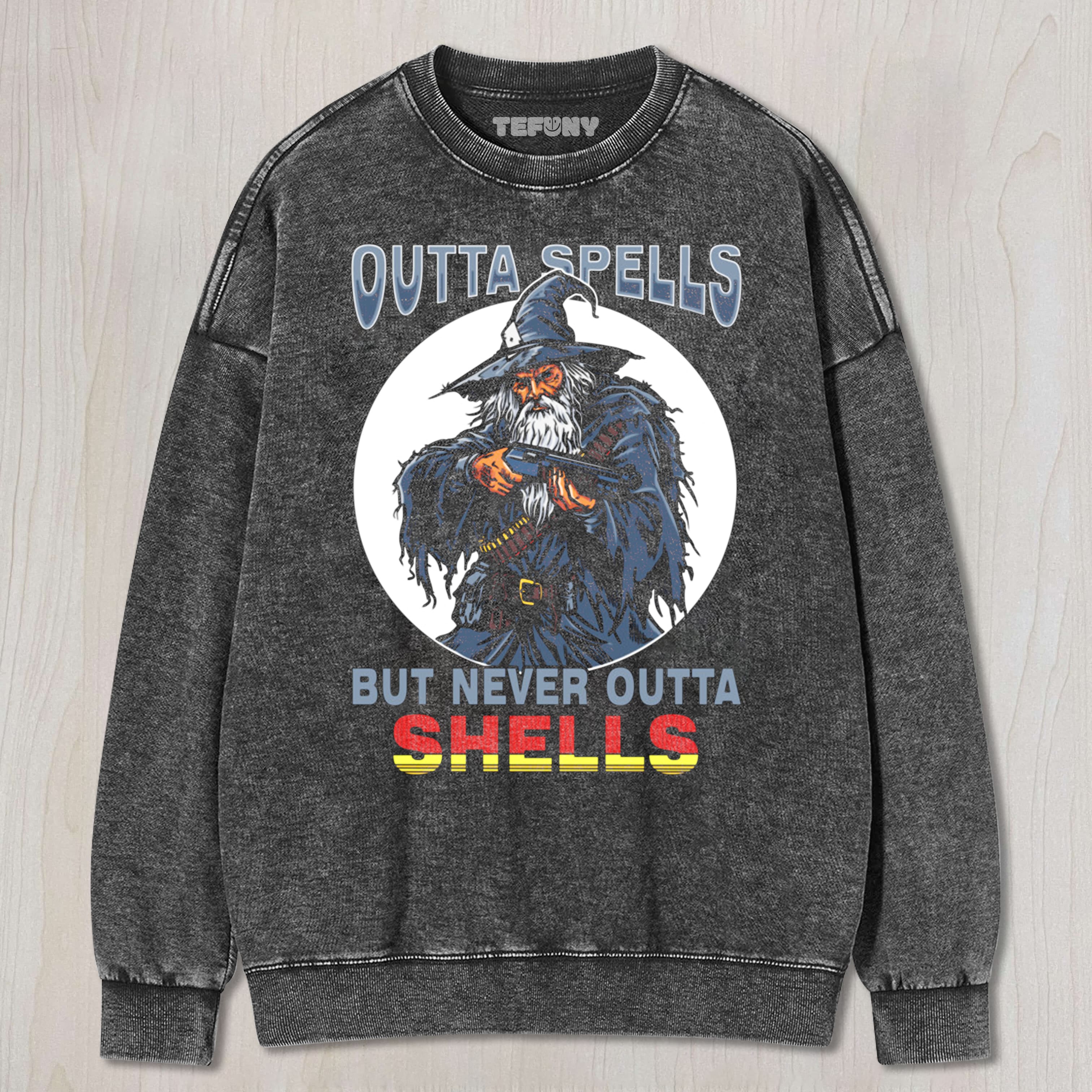 NEVER OUTTA SHELLS WIZARD UNISEX TEE, TANK TOP, LAYERED LS, SWEATSHIRT & HOODIE
