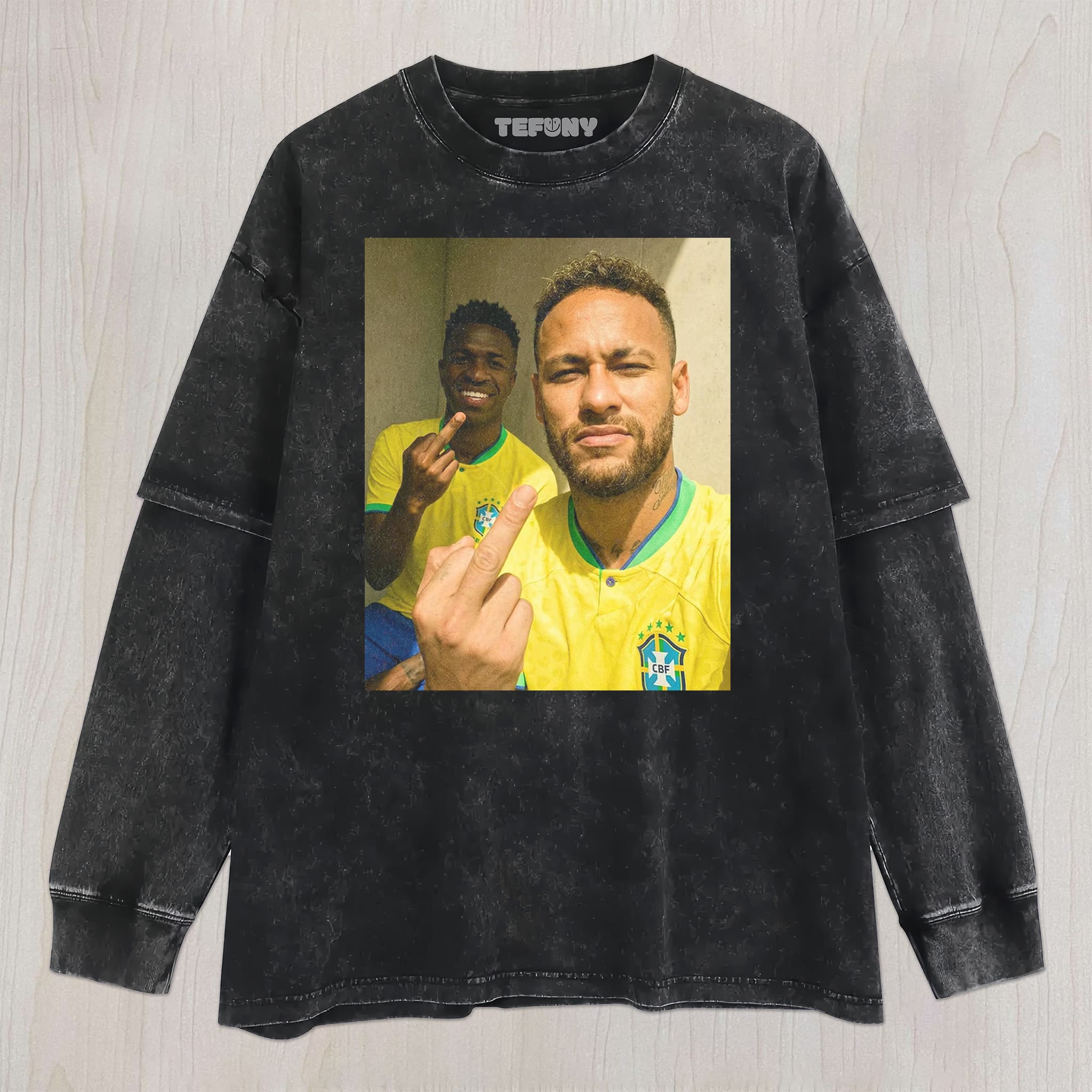 NEYMAR & VINÍCIUS JÚNIOR UNISEX TEE, TANK TOP, LAYERED LS, SWEATSHIRT & HOODIE