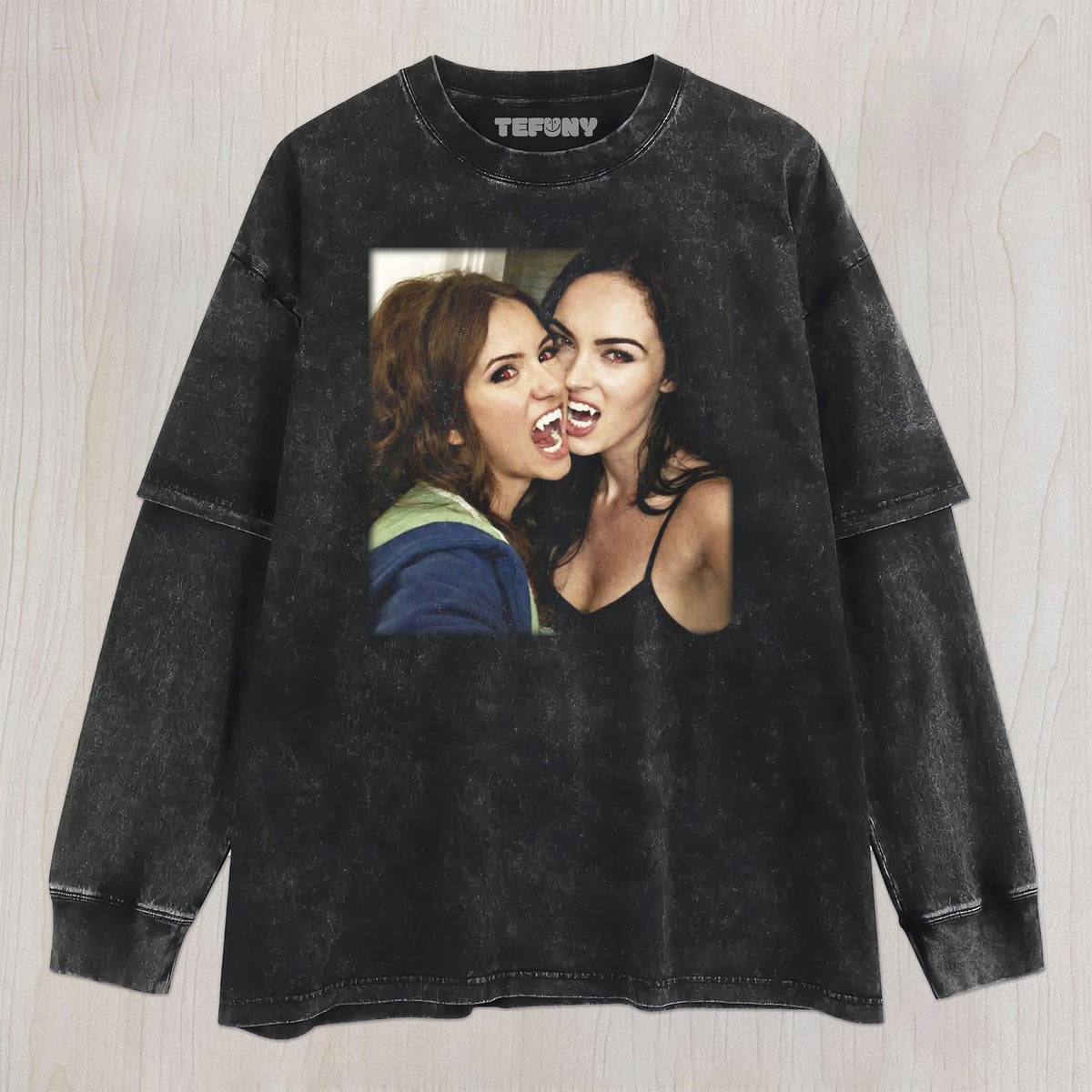 NINA DOBREV AND MEGAN FOX UNISEX TEE, TANK TOP, LAYERED LS, SWEATSHIRT & HOODIE