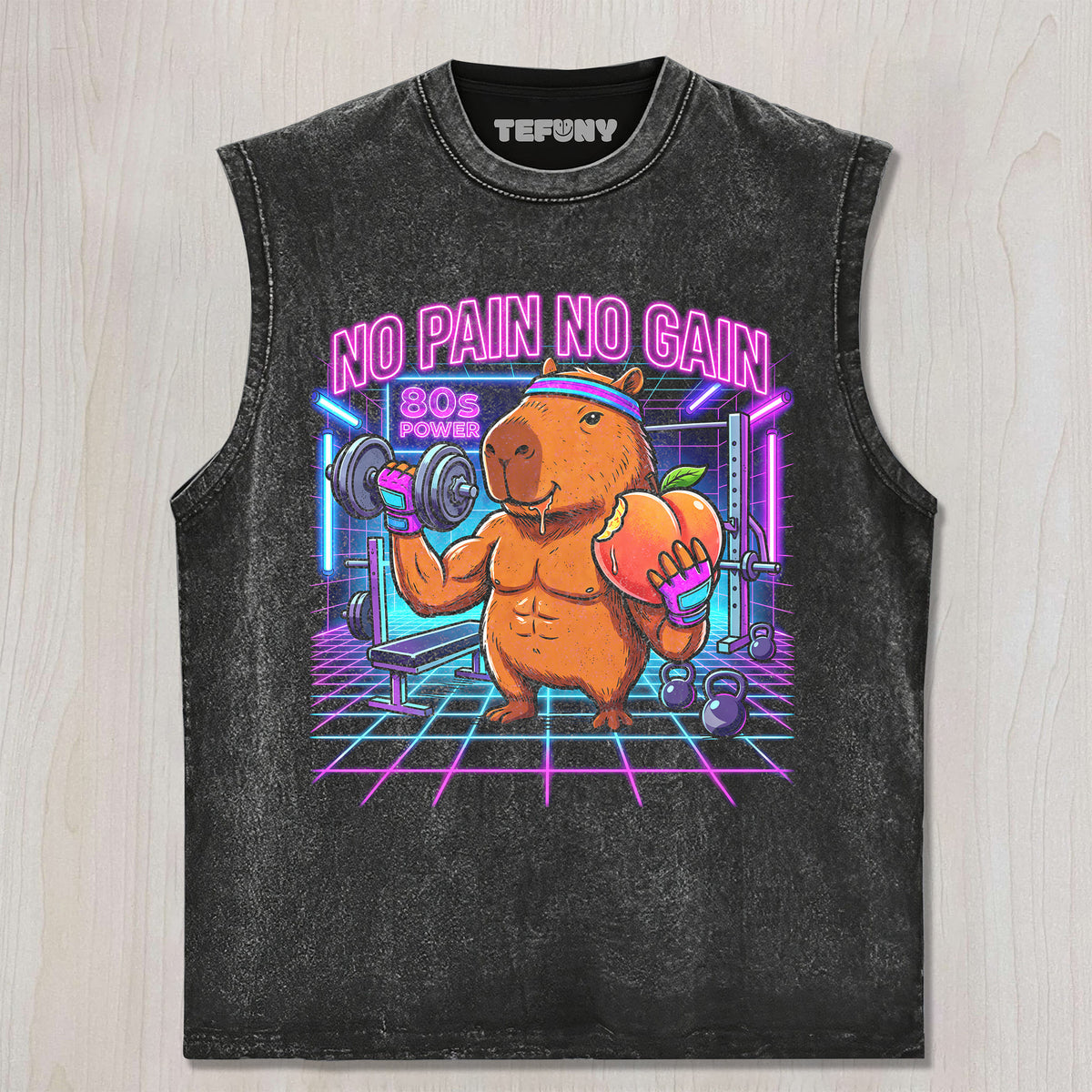 NO PAIN NO GAIN 80S UNISEX TEE, TANK TOP, LAYERED LS, SWEATSHIRT & HOODIE