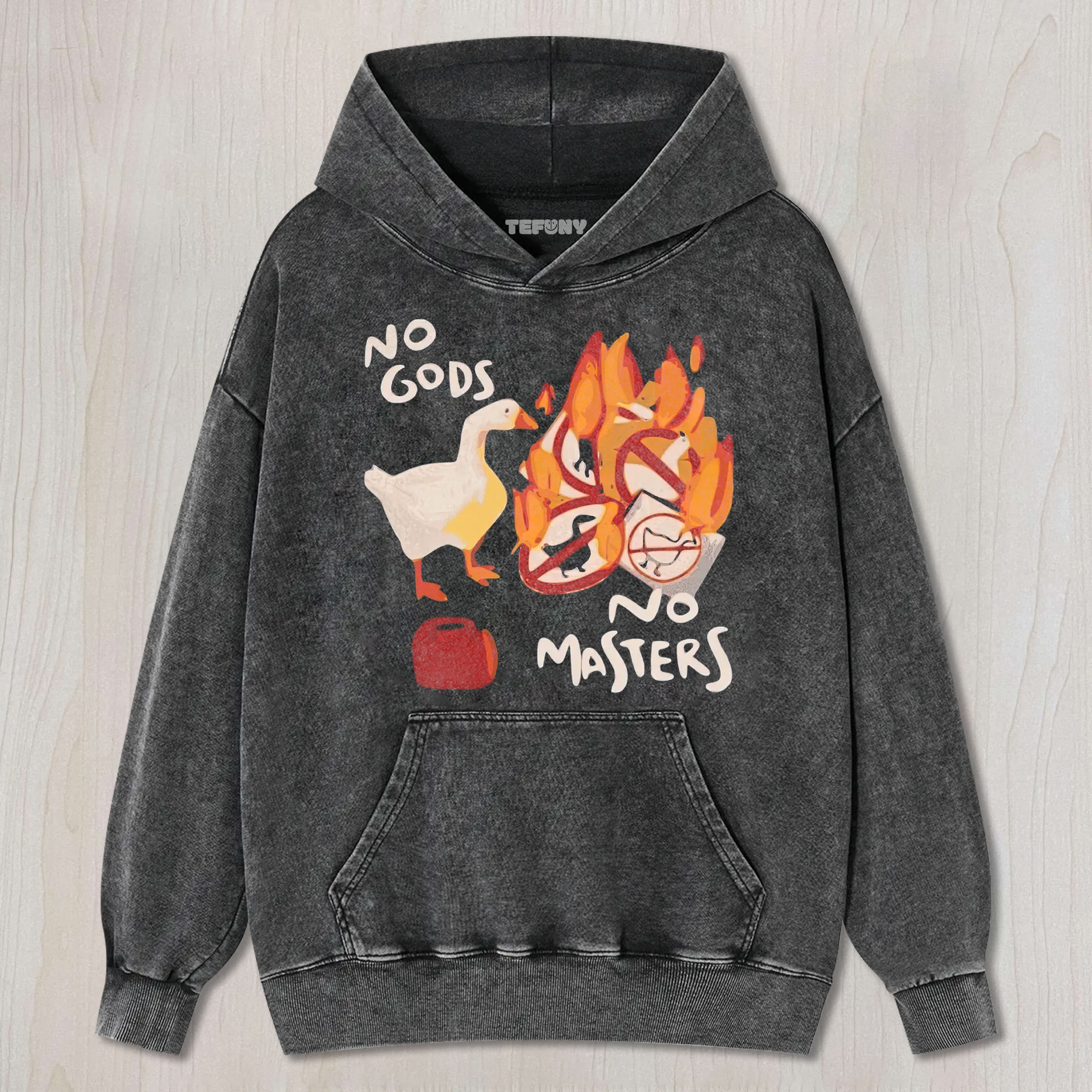 NO GODS NO MASTERS PARODY DUCK TEE & SWEAT & HOOD