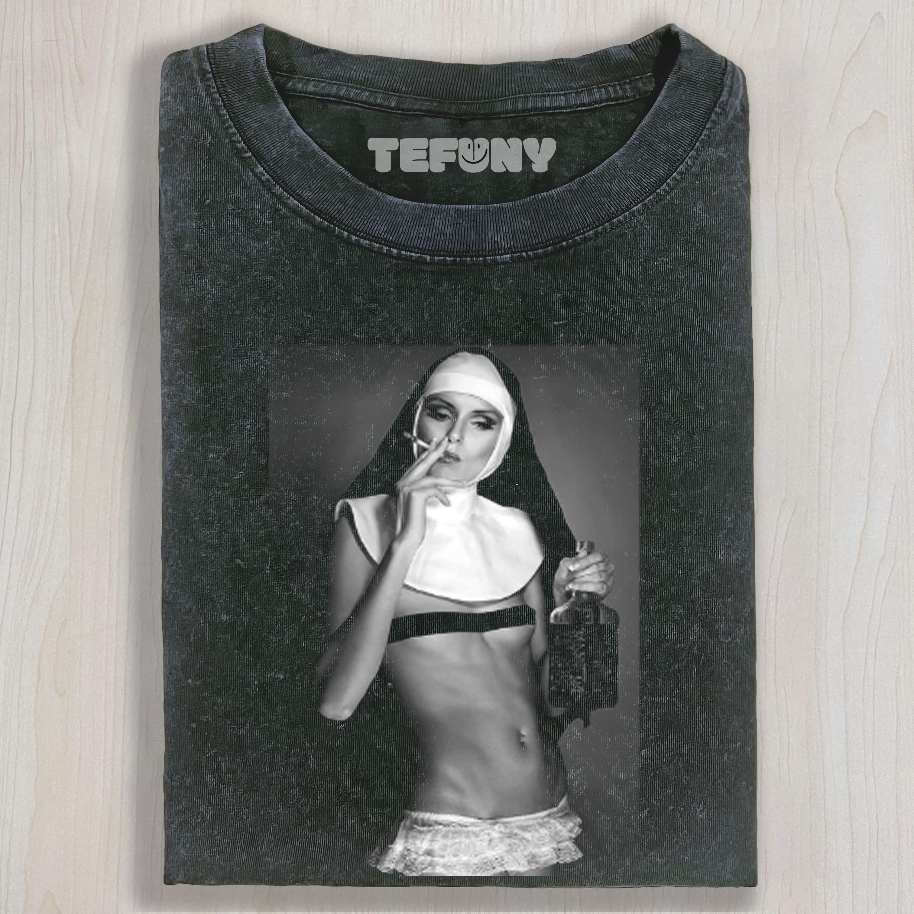 NUN SMOKING UNISEX TEE, TANK TOP, LAYERED LS, SWEATSHIRT & HOODIE