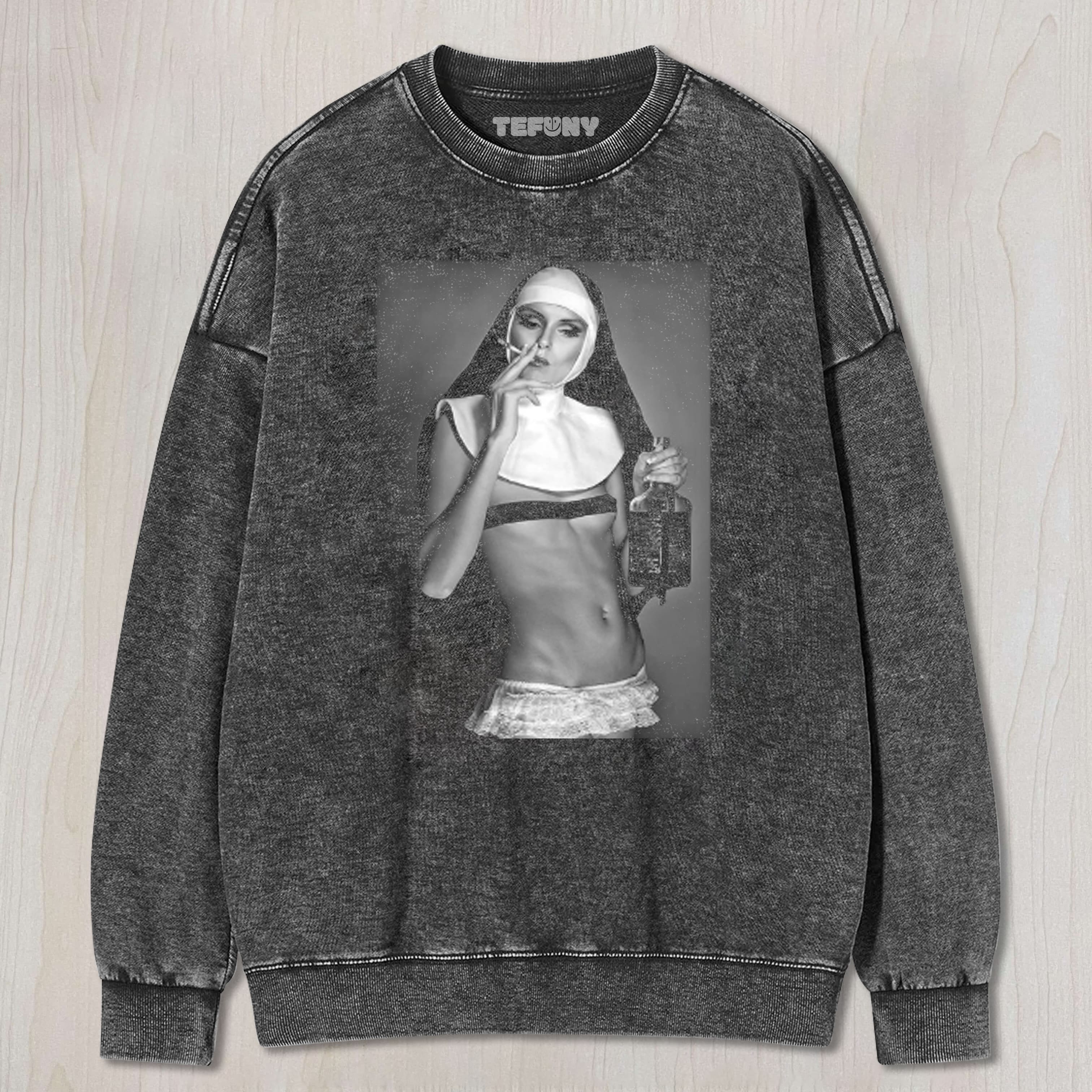 NUN SMOKING UNISEX TEE, TANK TOP, LAYERED LS, SWEATSHIRT & HOODIE