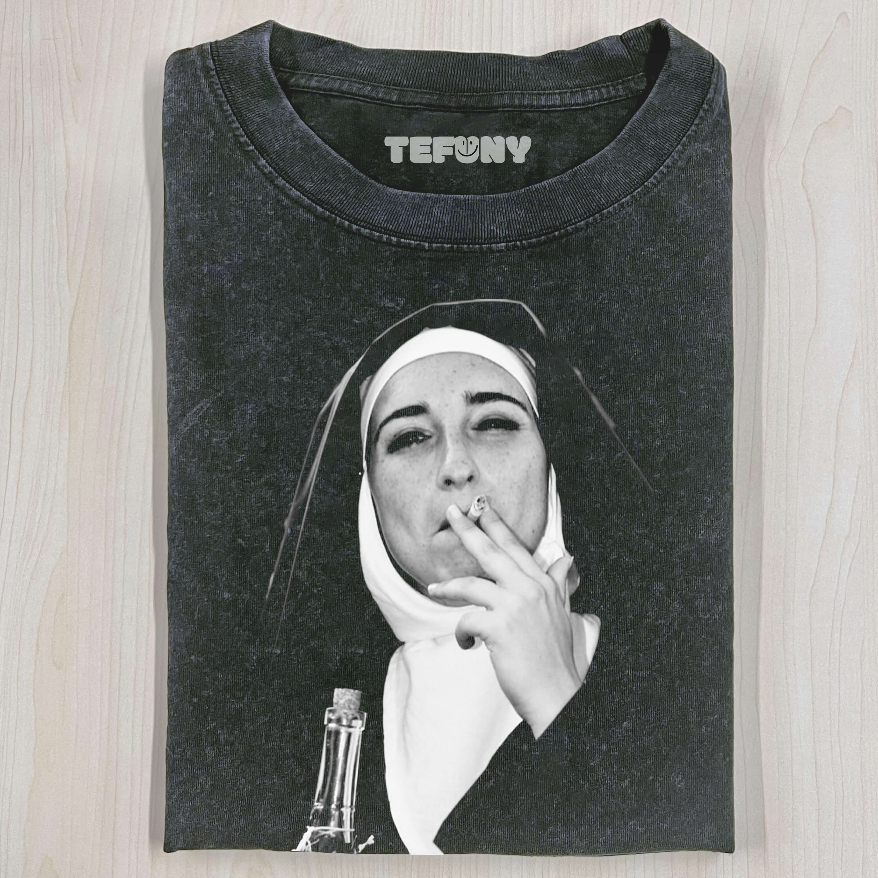 NUNS SMOKING AND DRINKING T-SHIRT