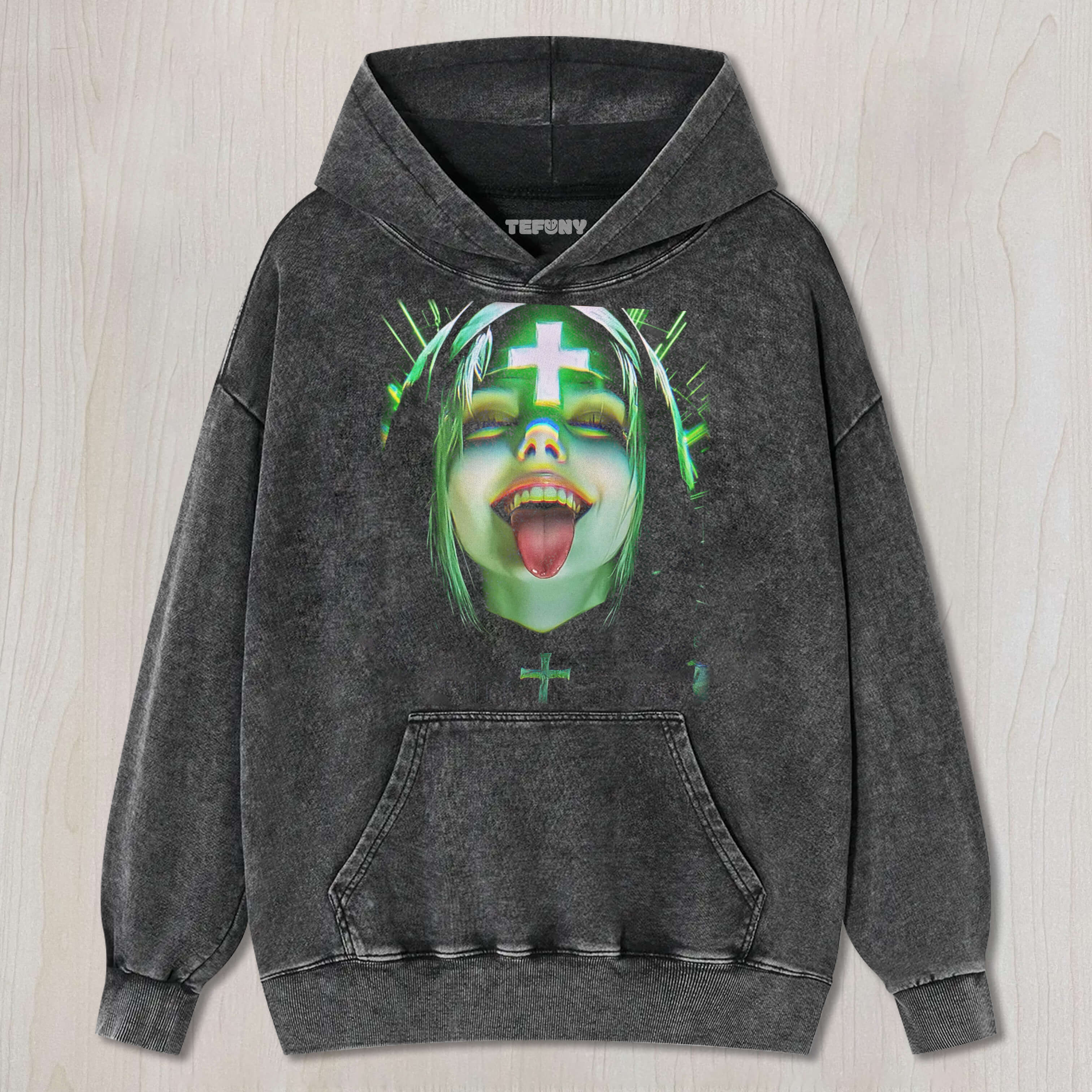 NUN STICKING OUT HER TONGUE TEE & SWEAT & HOOD