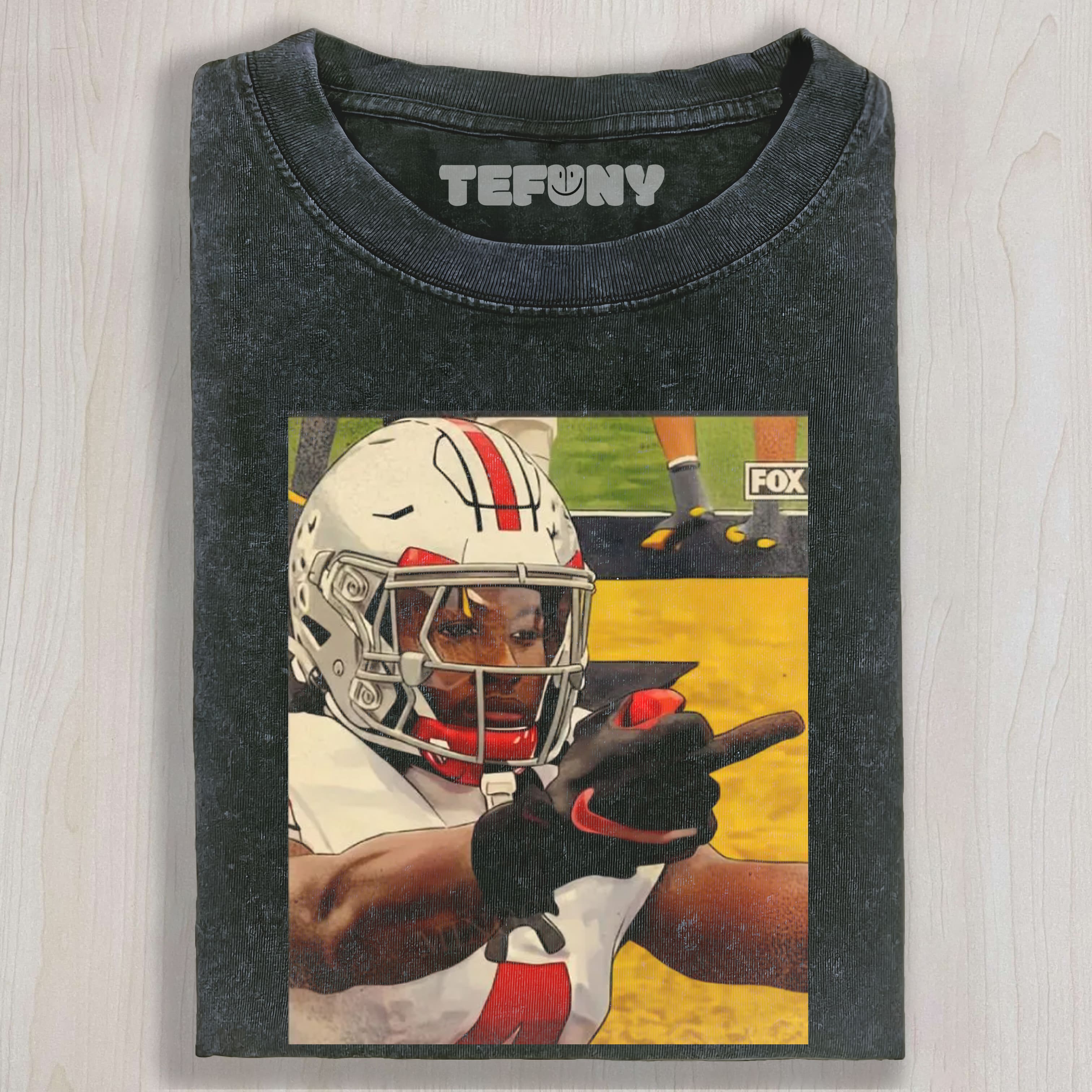 OHIO STATE FOOTBALL PLAYER WATERCOLOR ART UNISEX TEE, TANK TOP, LAYERED LS, SWEATSHIRT & HOODIE