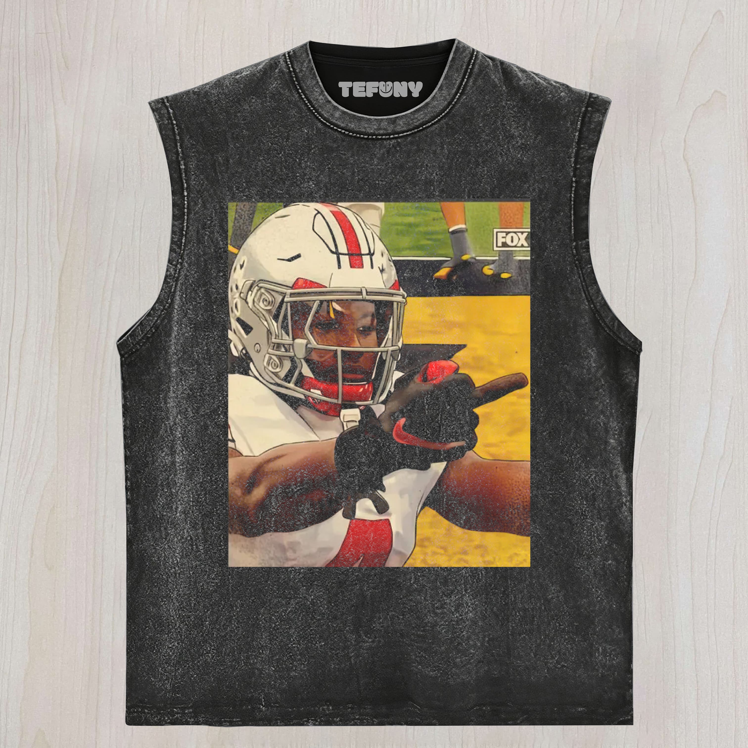 OHIO STATE FOOTBALL PLAYER WATERCOLOR ART UNISEX TEE, TANK TOP, LAYERED LS, SWEATSHIRT & HOODIE