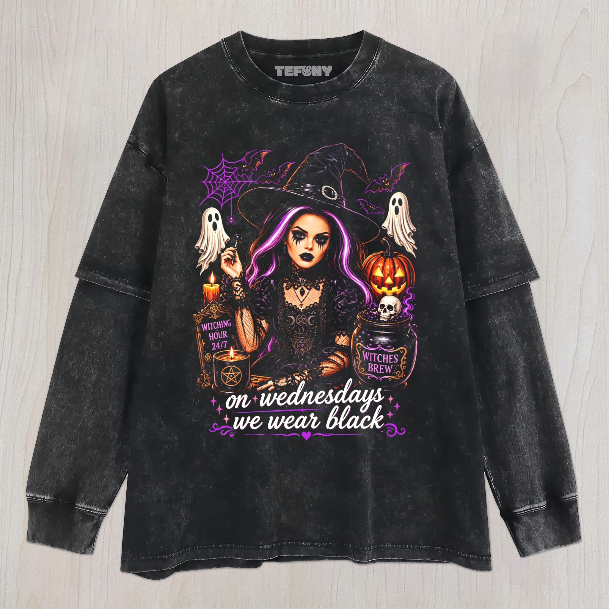 ON WEDNESDAYS WE WEAR BLACK UNISEX TEE, TANK TOP, LAYERED LS, SWEATSHIRT & HOODIE