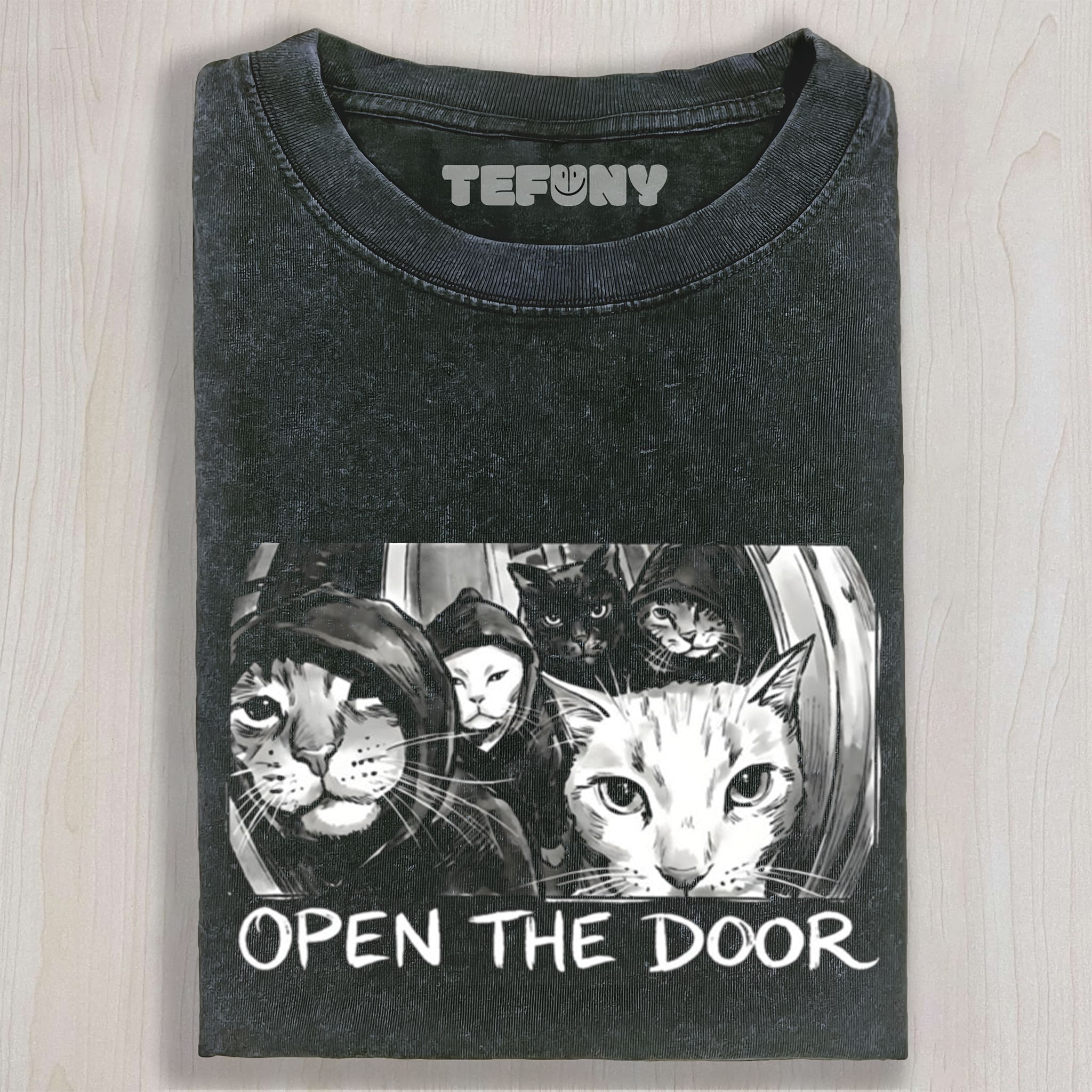 OPEN THE DOOR GANG CAT UNISEX TEE, TANK TOP, LAYERED LS, SWEATSHIRT & HOODIE
