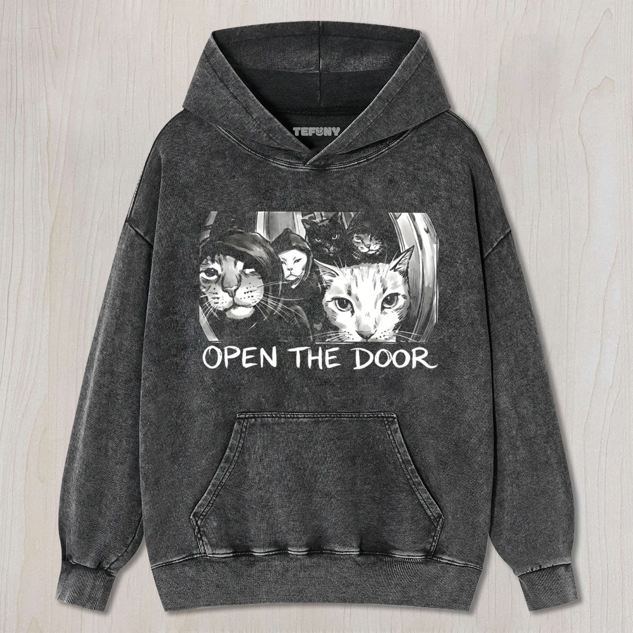OPEN THE DOOR GANG CAT UNISEX TEE, TANK TOP, LAYERED LS, SWEATSHIRT & HOODIE