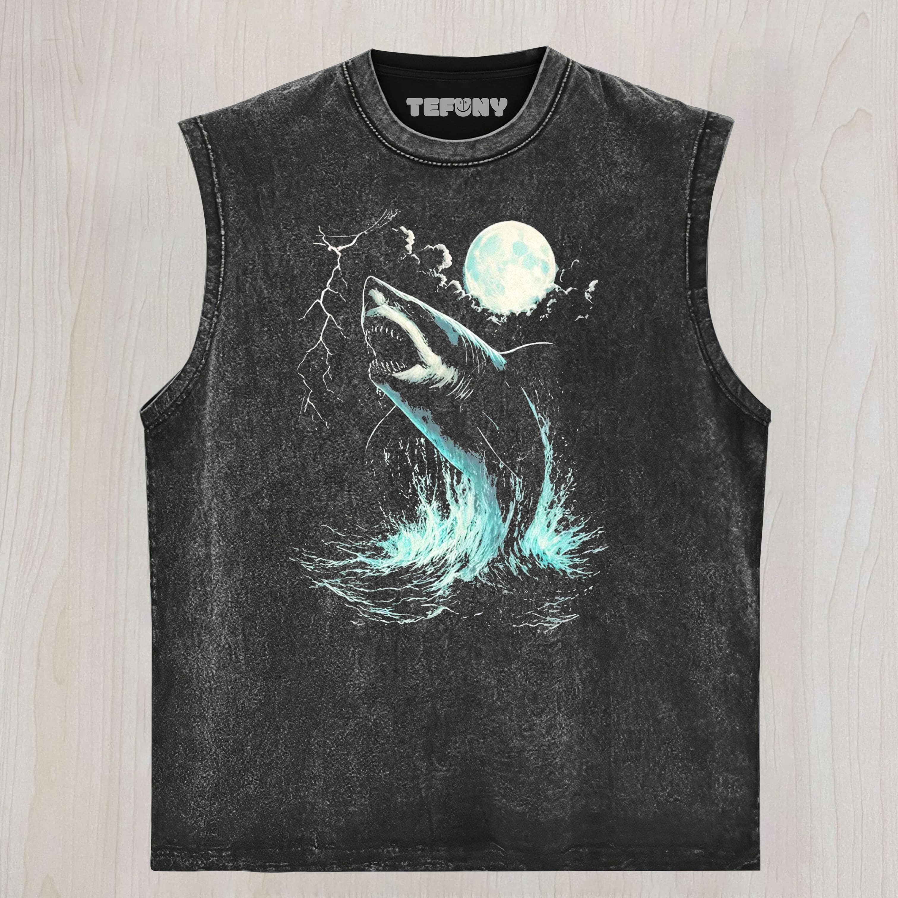 ORIENTAL TIGER CRANE PEONY TRADITIONAL ART WASHED UNISEX TEE, TANK TOP, LAYERED LS, SWEATSHIRT & HOODIE