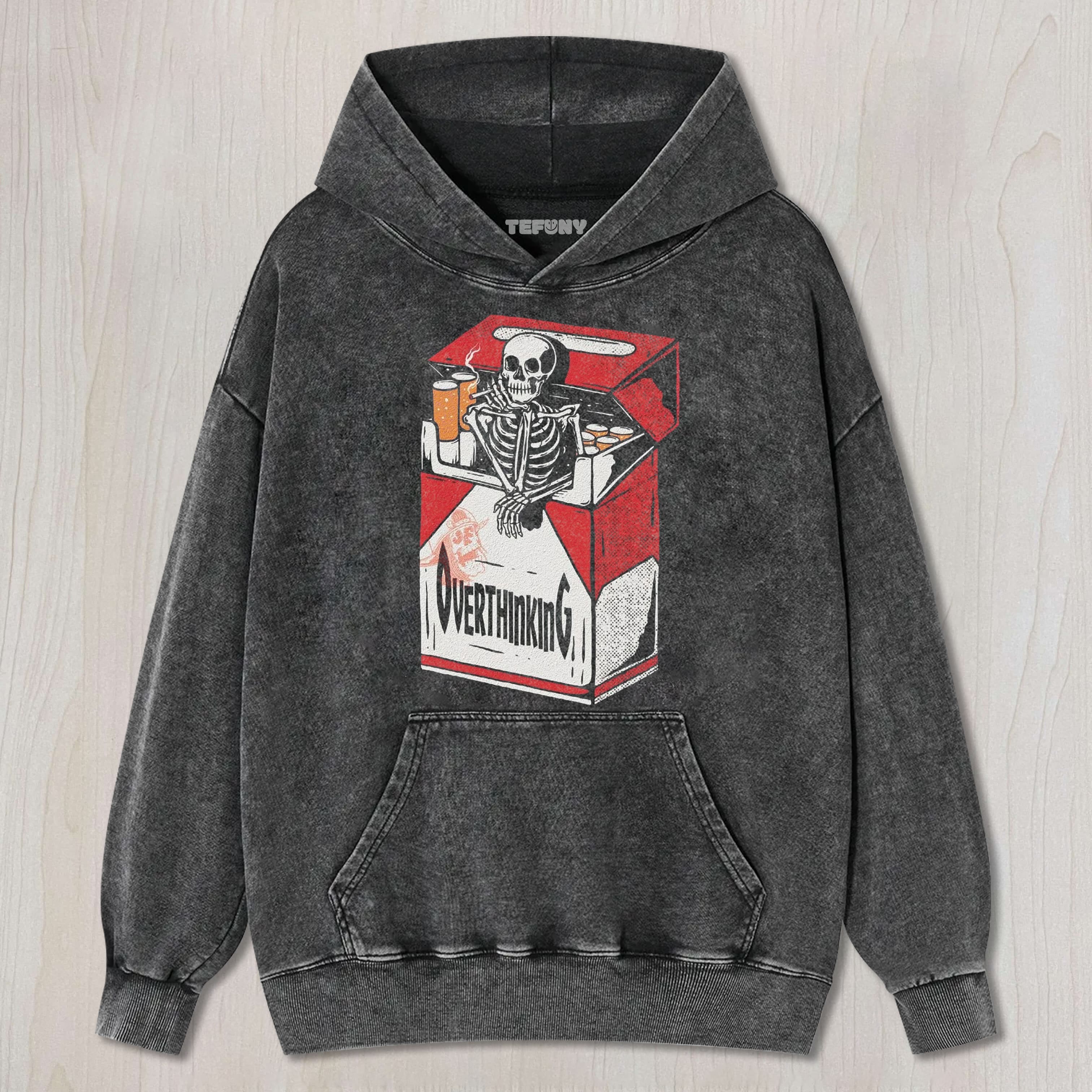 OVERTHINKING SKULL CIGARETTES TEE & SWEAT & HOOD