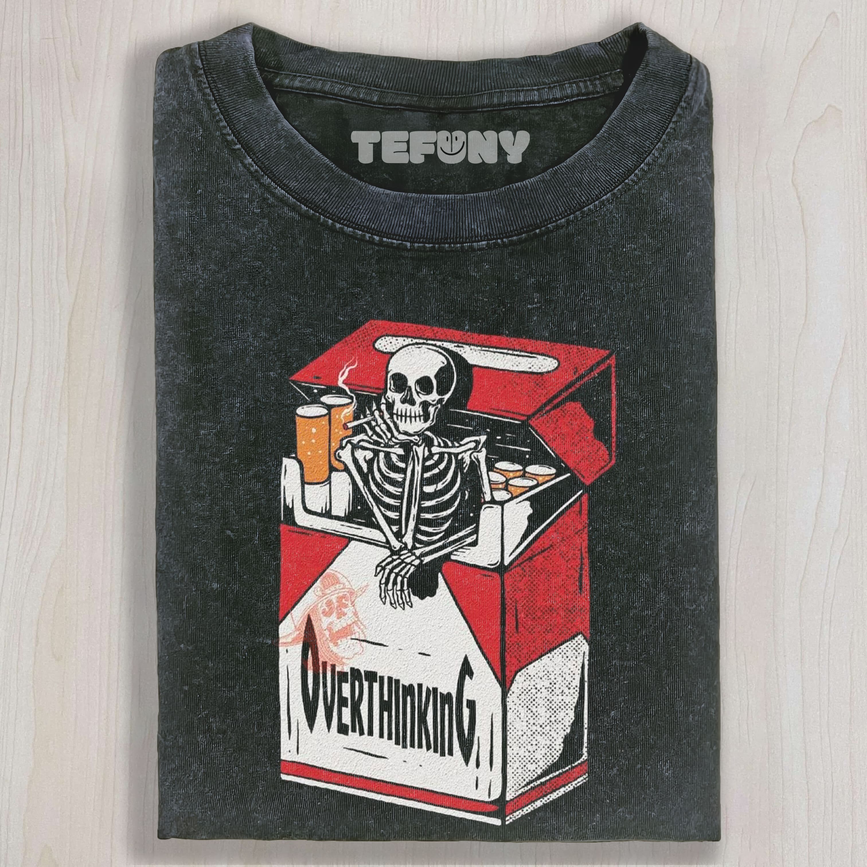 OVERTHINKING SKULL CIGARETTES TEE & SWEAT & HOOD