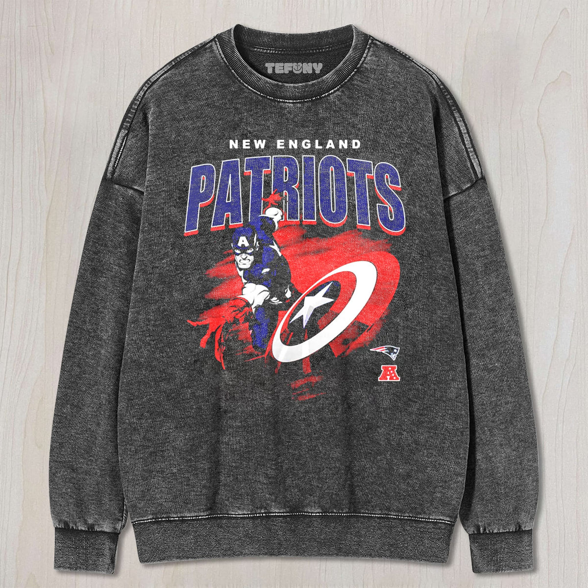 PATRIOTS & CAPTAIN AMERICA UNISEX TEE, TANK TOP, LAYERED LS, SWEATSHIRT & HOODIE