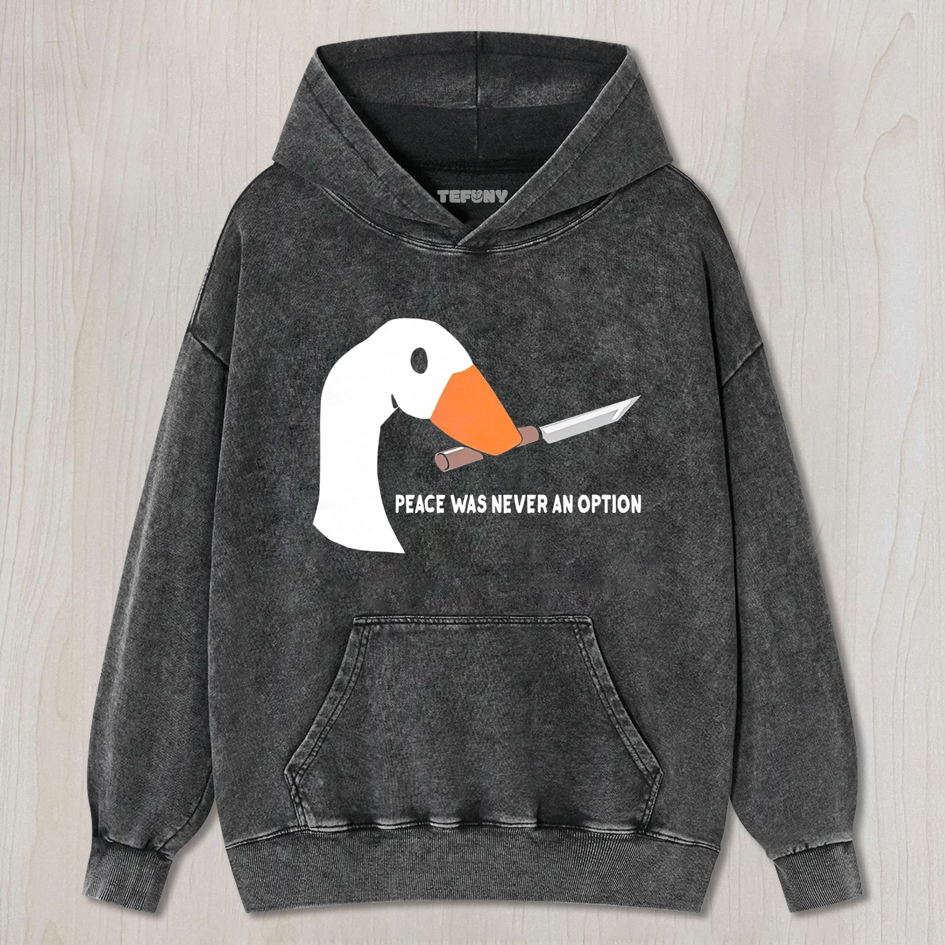 PEACE WAS NEVER AN OPTION KNIFE GOOSE TEE & SWEAT & HOOD