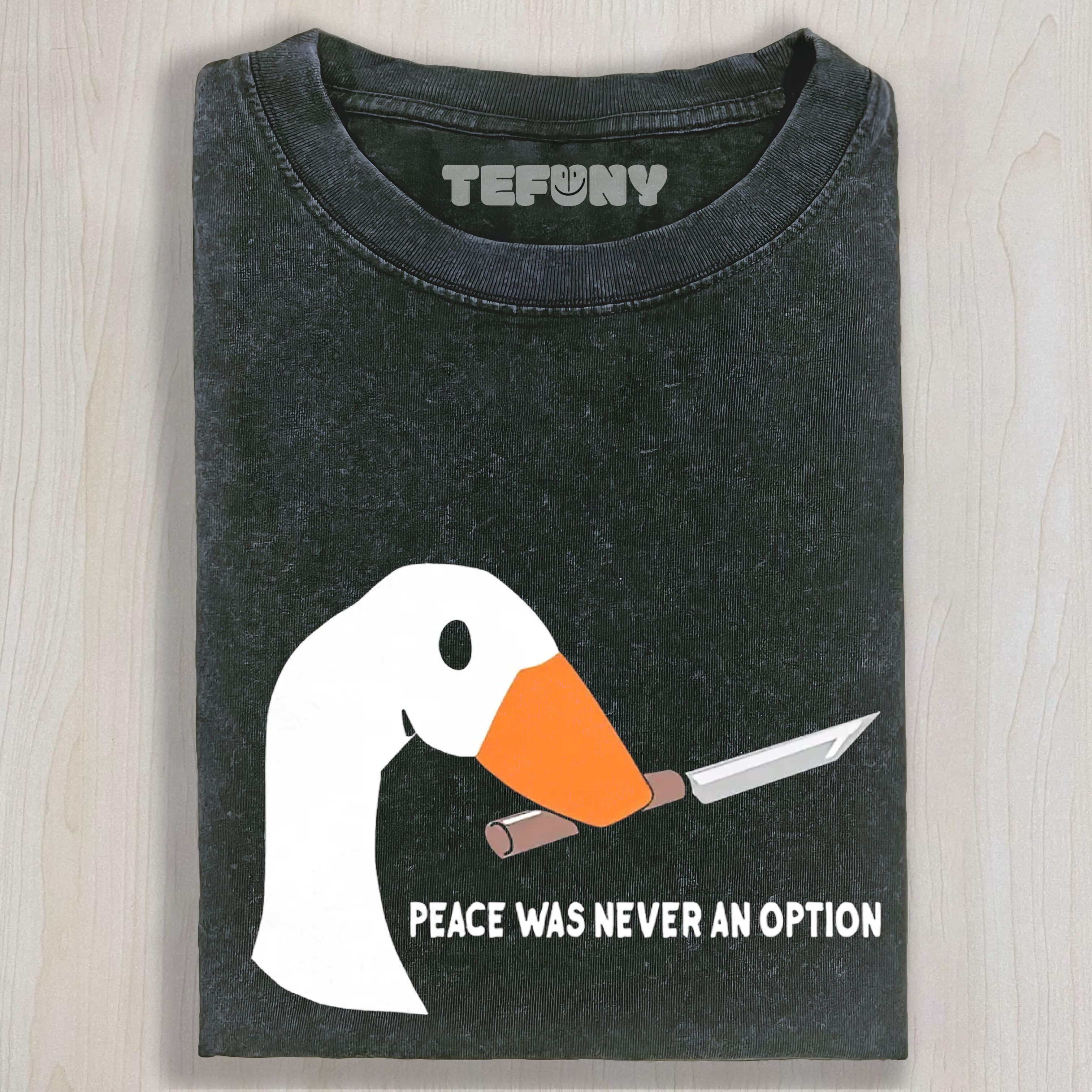 PEACE WAS NEVER AN OPTION KNIFE GOOSE TEE & SWEAT & HOOD