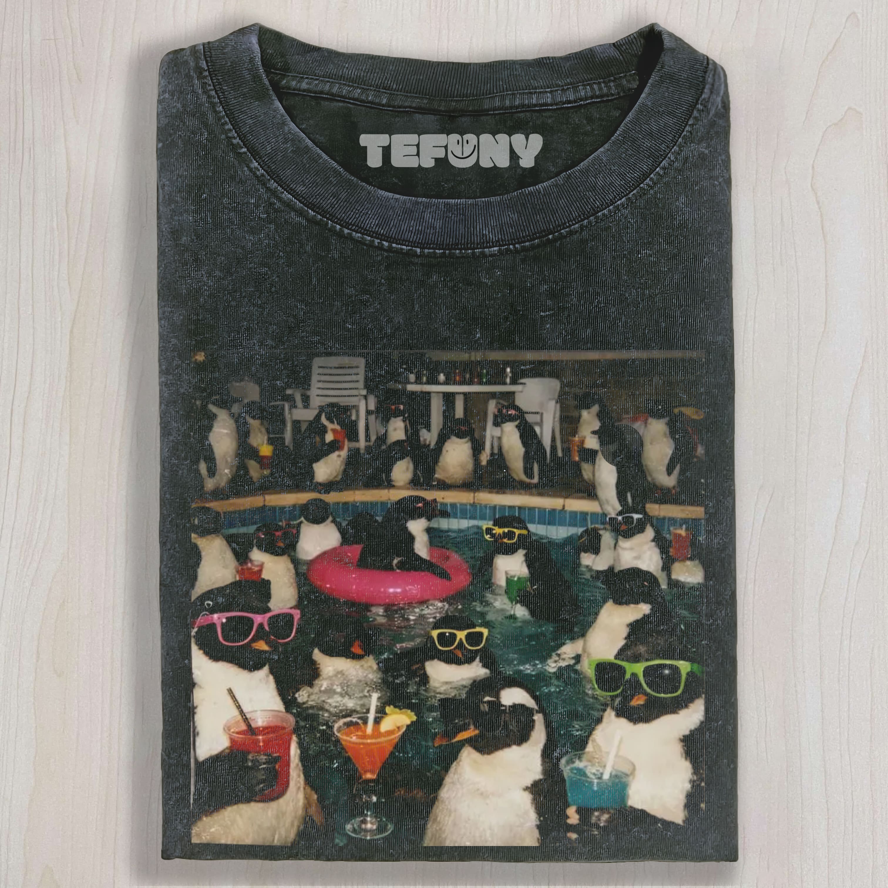 PENGUIN POOL PARTY VINTAGE UNISEX TEE, TANK TOP, LAYERED LS, SWEATSHIRT & HOODIE
