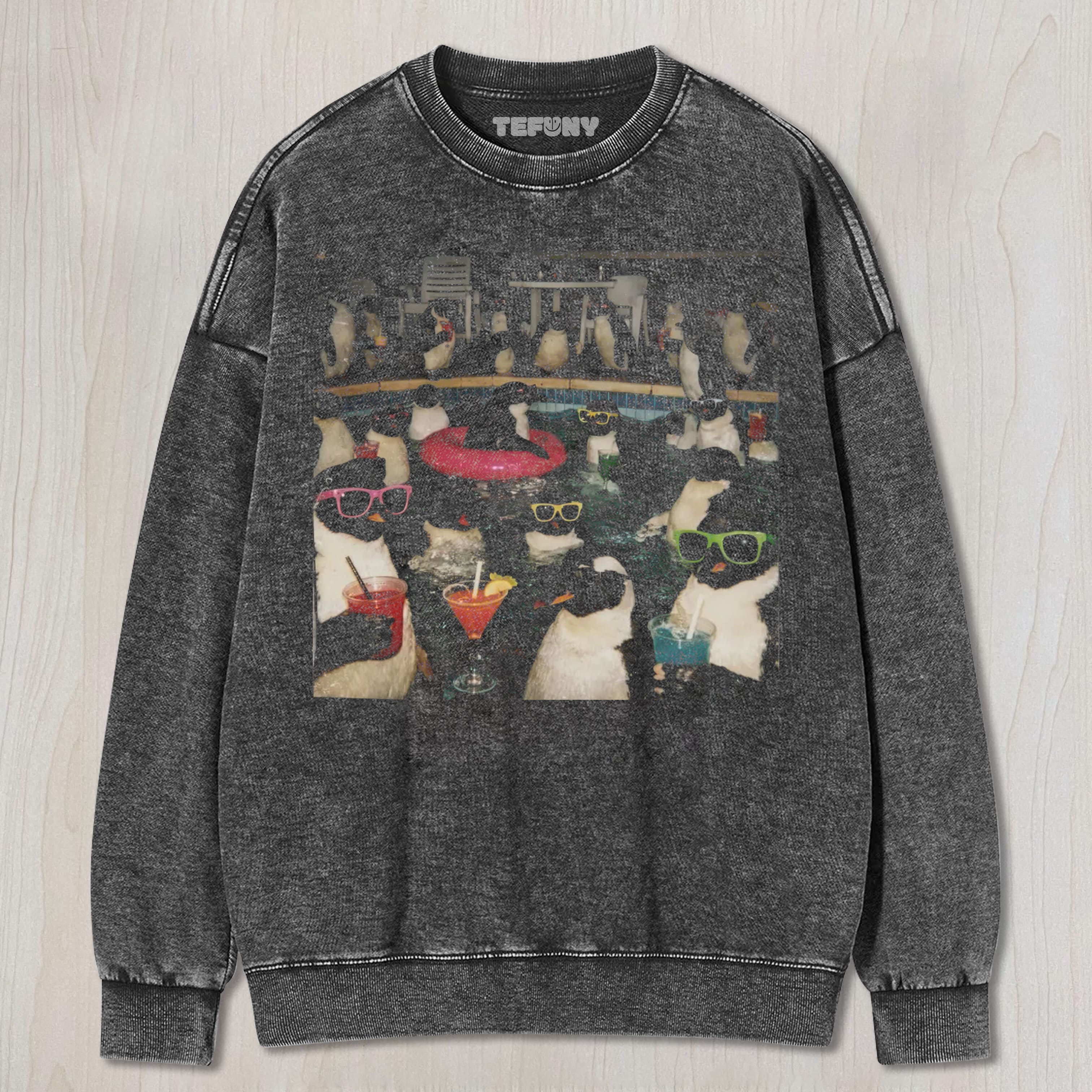 PENGUIN POOL PARTY VINTAGE UNISEX TEE, TANK TOP, LAYERED LS, SWEATSHIRT & HOODIE