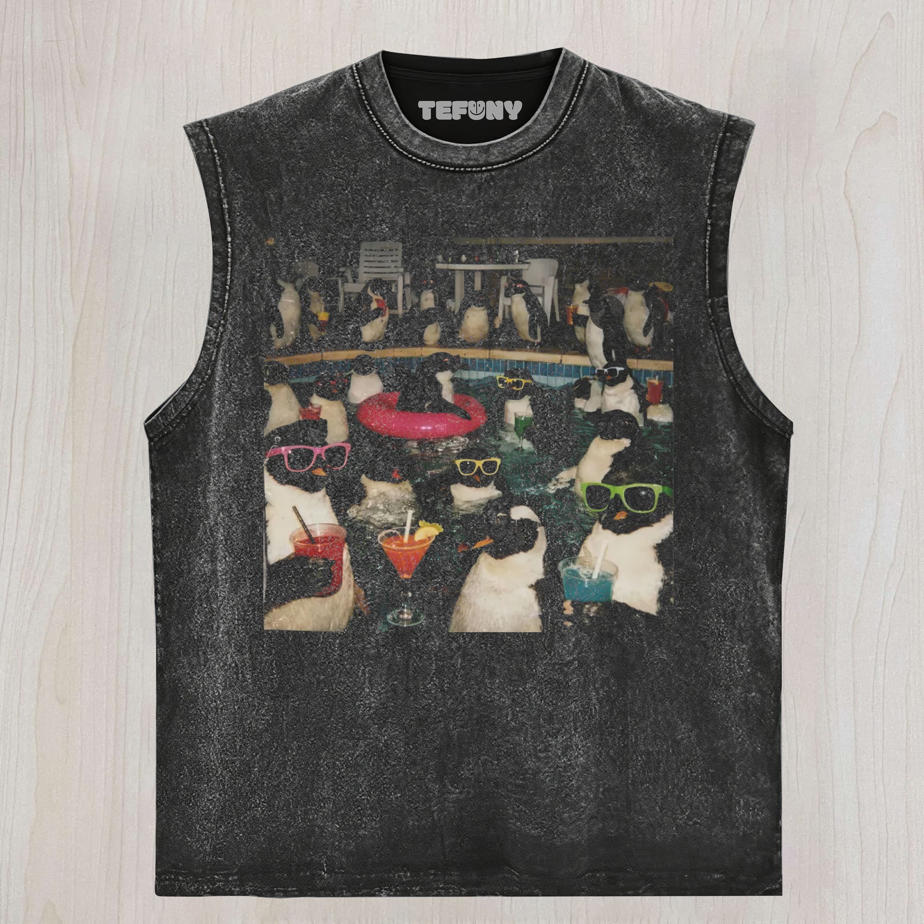 PENGUIN POOL PARTY VINTAGE UNISEX TEE, TANK TOP, LAYERED LS, SWEATSHIRT & HOODIE