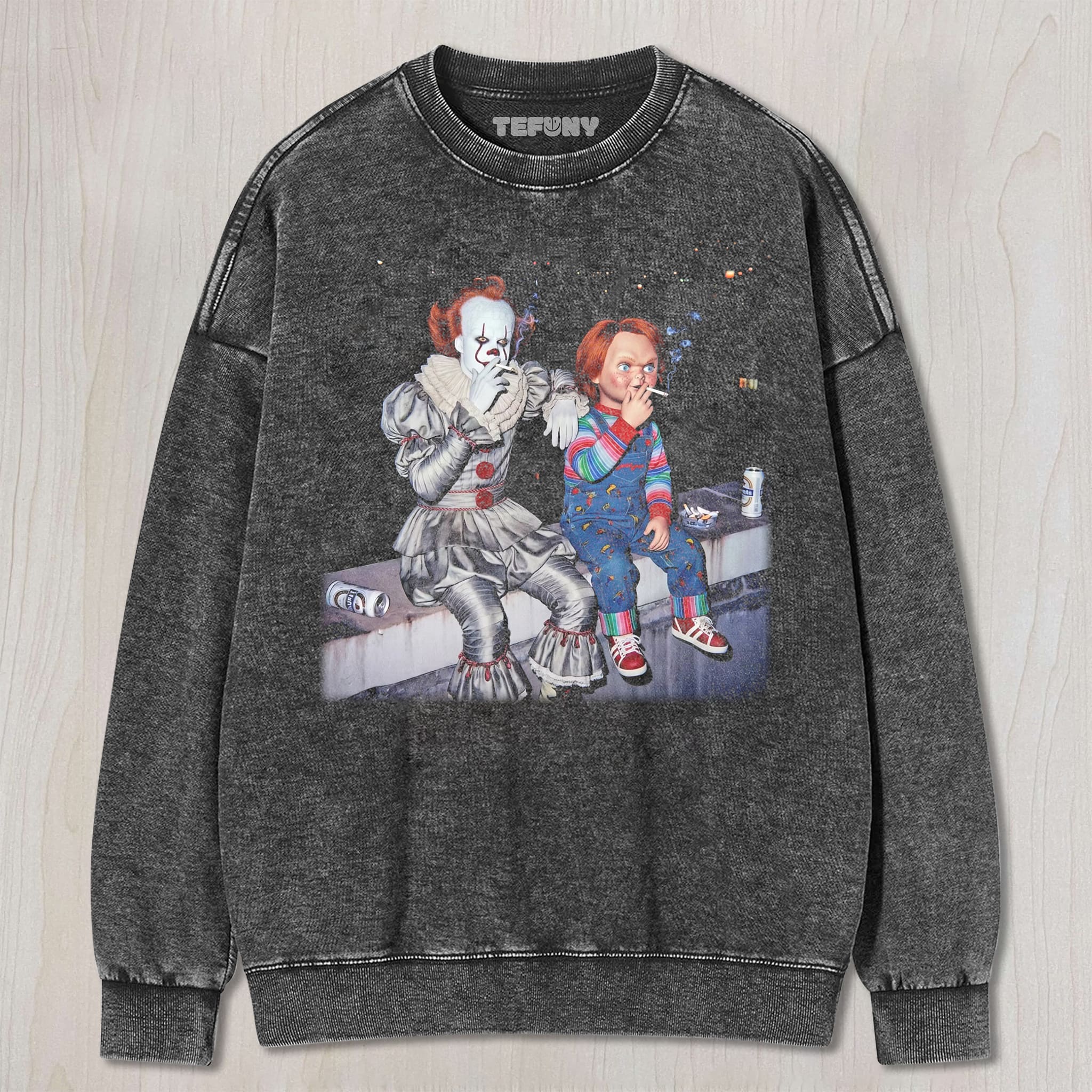 PENNYWISE & CHUCKY VINTAGE TEE UNISEX TEE, TANK TOP, LAYERED LS, SWEATSHIRT & HOODIE