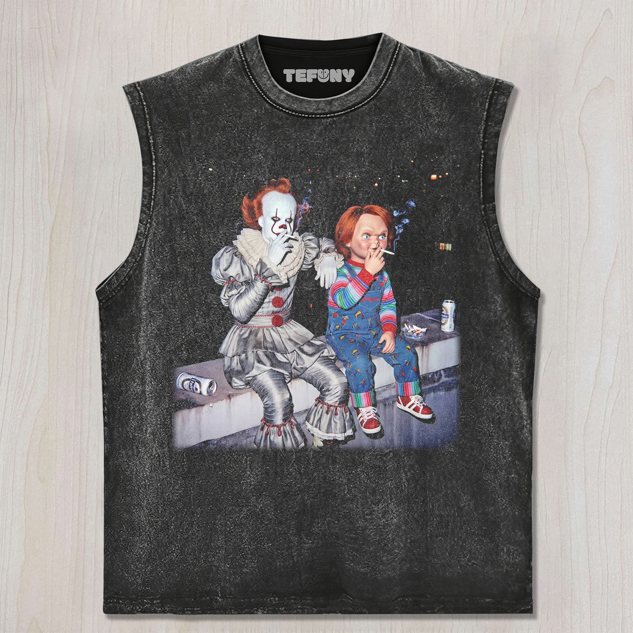PENNYWISE & CHUCKY VINTAGE TEE UNISEX TEE, TANK TOP, LAYERED LS, SWEATSHIRT & HOODIE