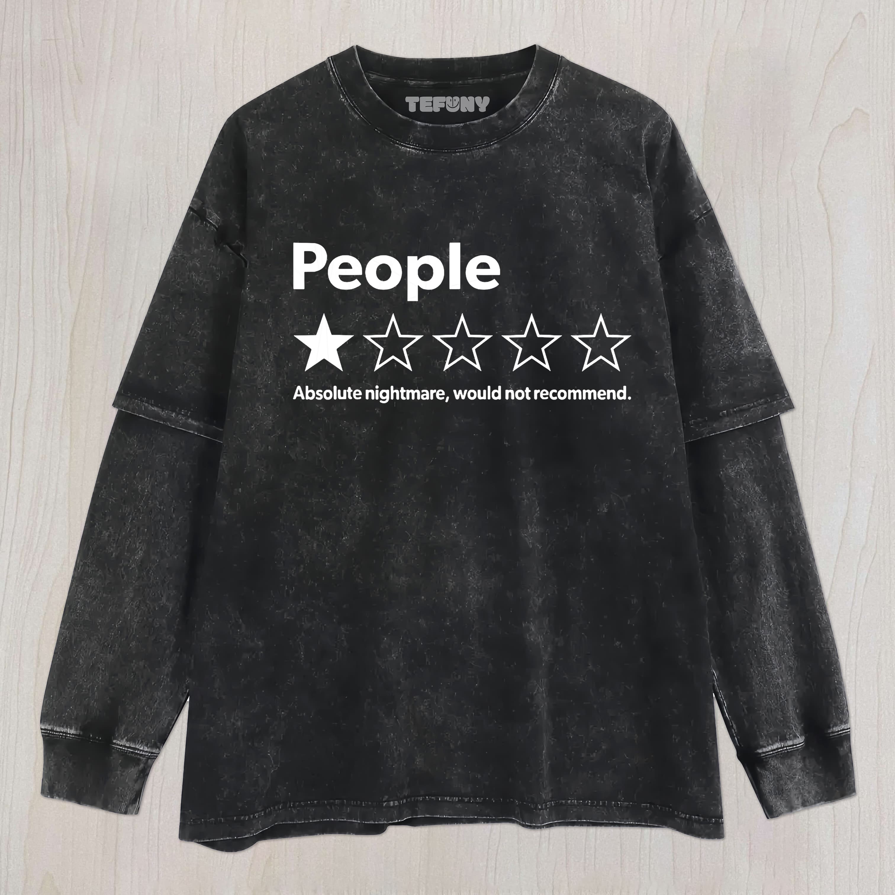 PEOPLE - ONE-STAR REVIEW UNISEX TEE, TANK TOP, LAYERED LS, SWEATSHIRT & HOODIE