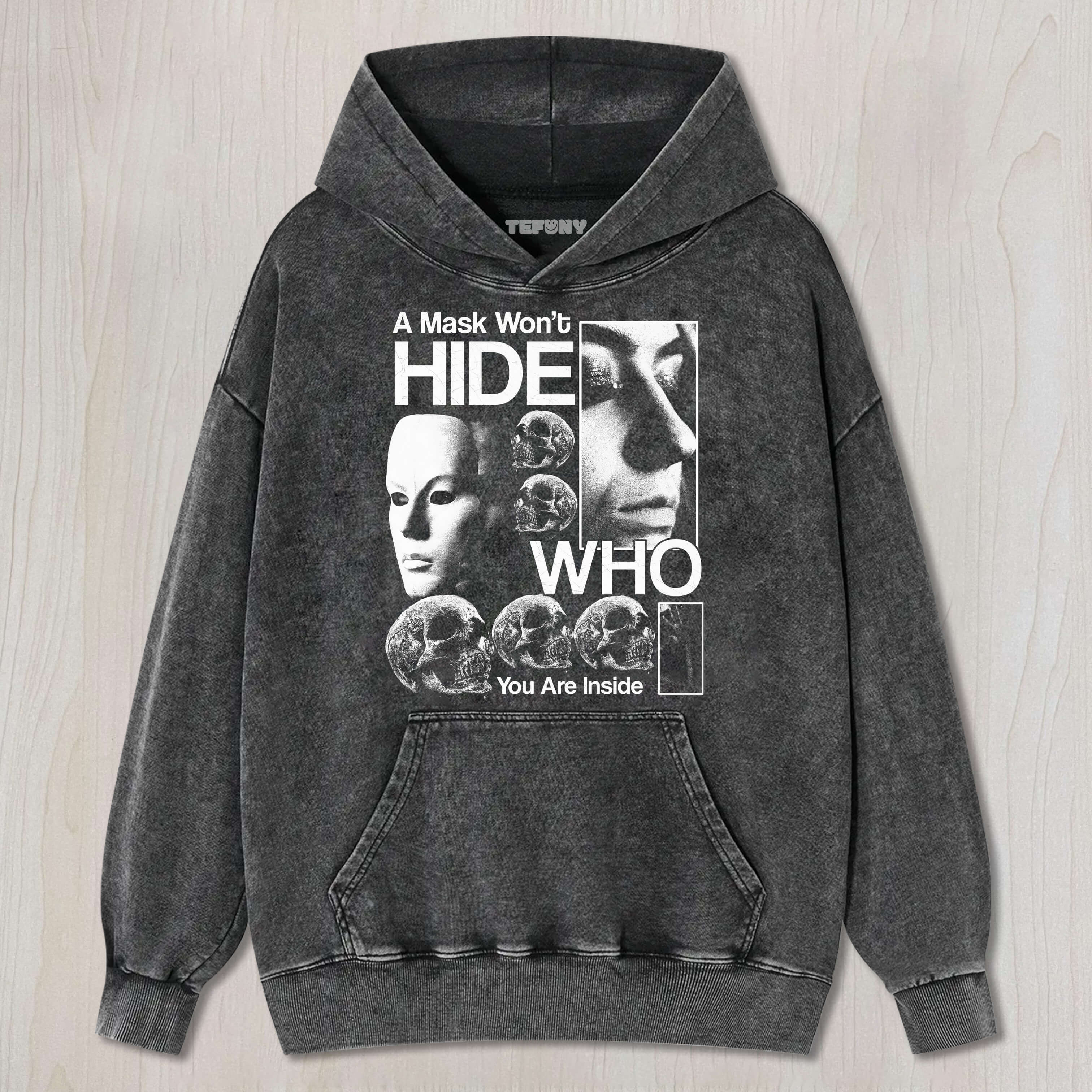 PERSON WEARING MASK T-SHIRT