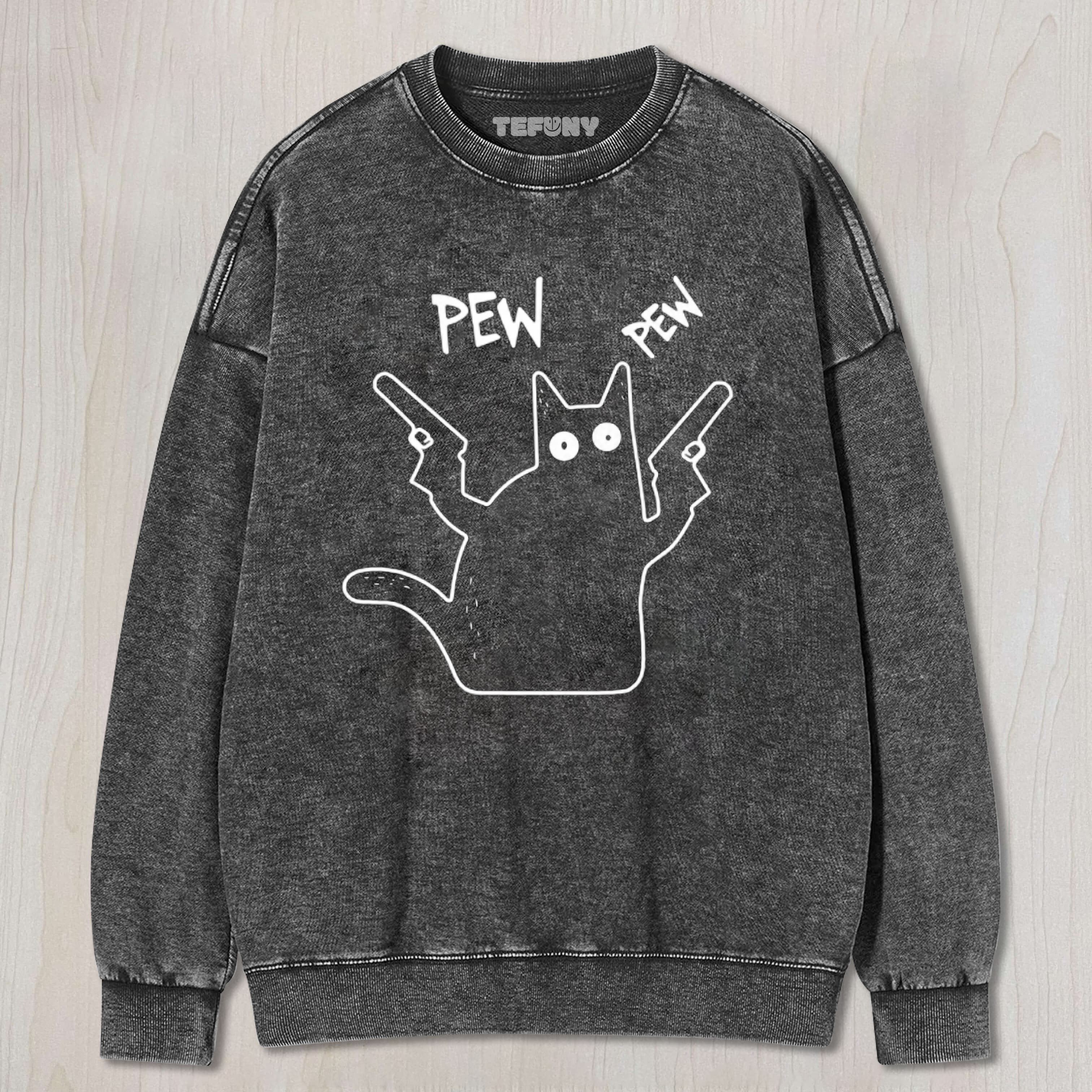 PEW PEW CAT MEME TEE & SWEAT & HOOD