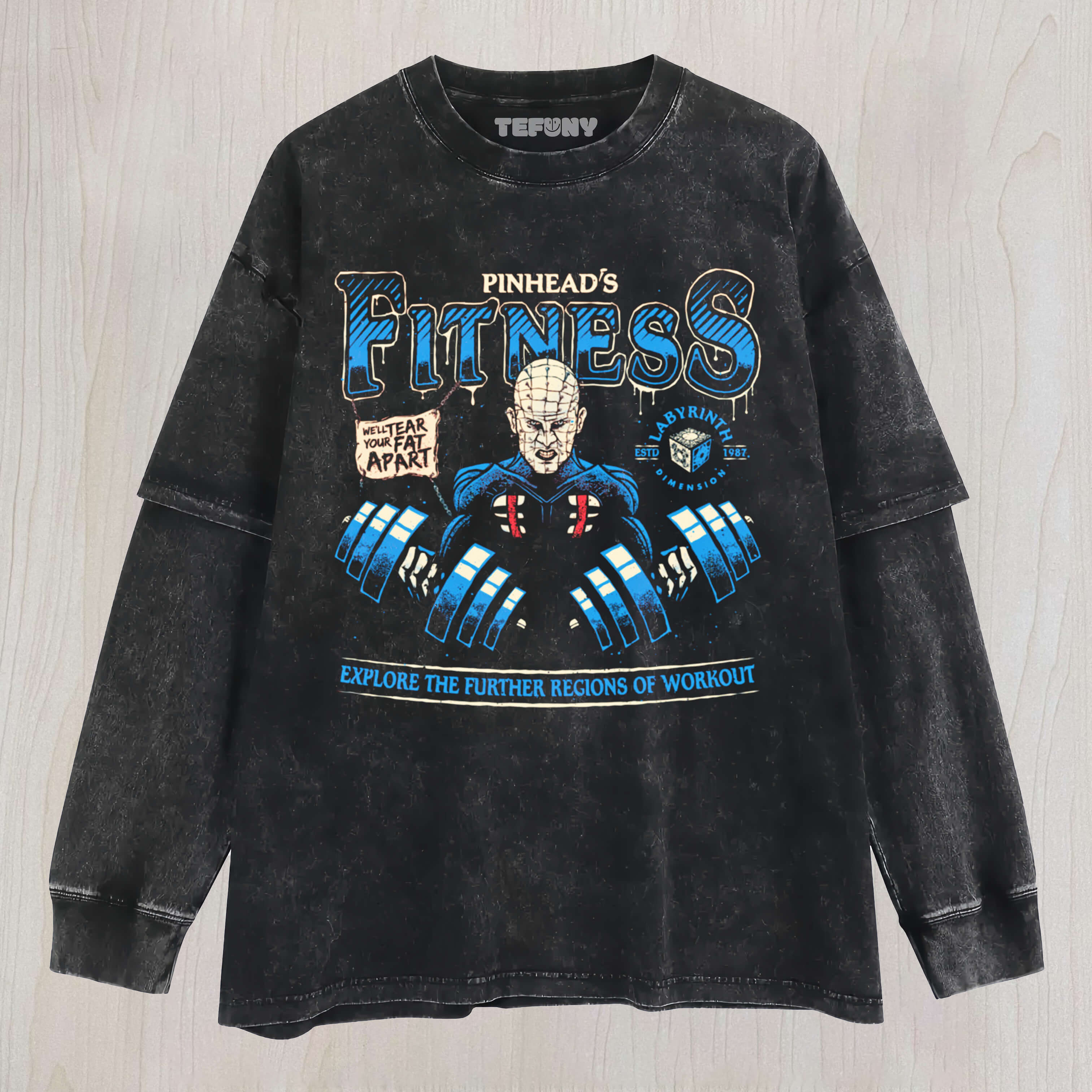 PINHEAD'S FITNESS LAYERED LONG SLEEVE